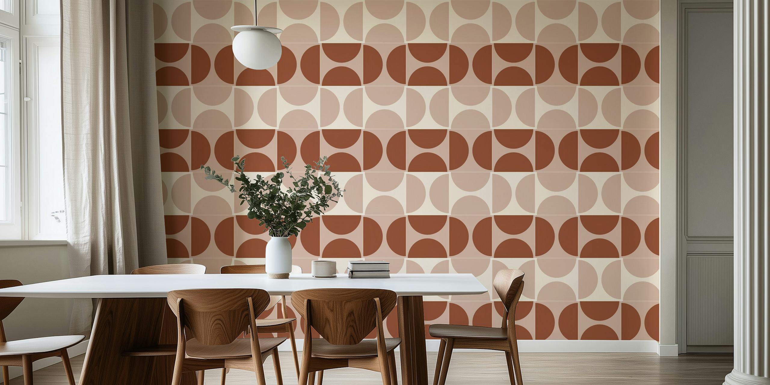 Cotto Tiles Cinnamon i Powder tapeta u sobi