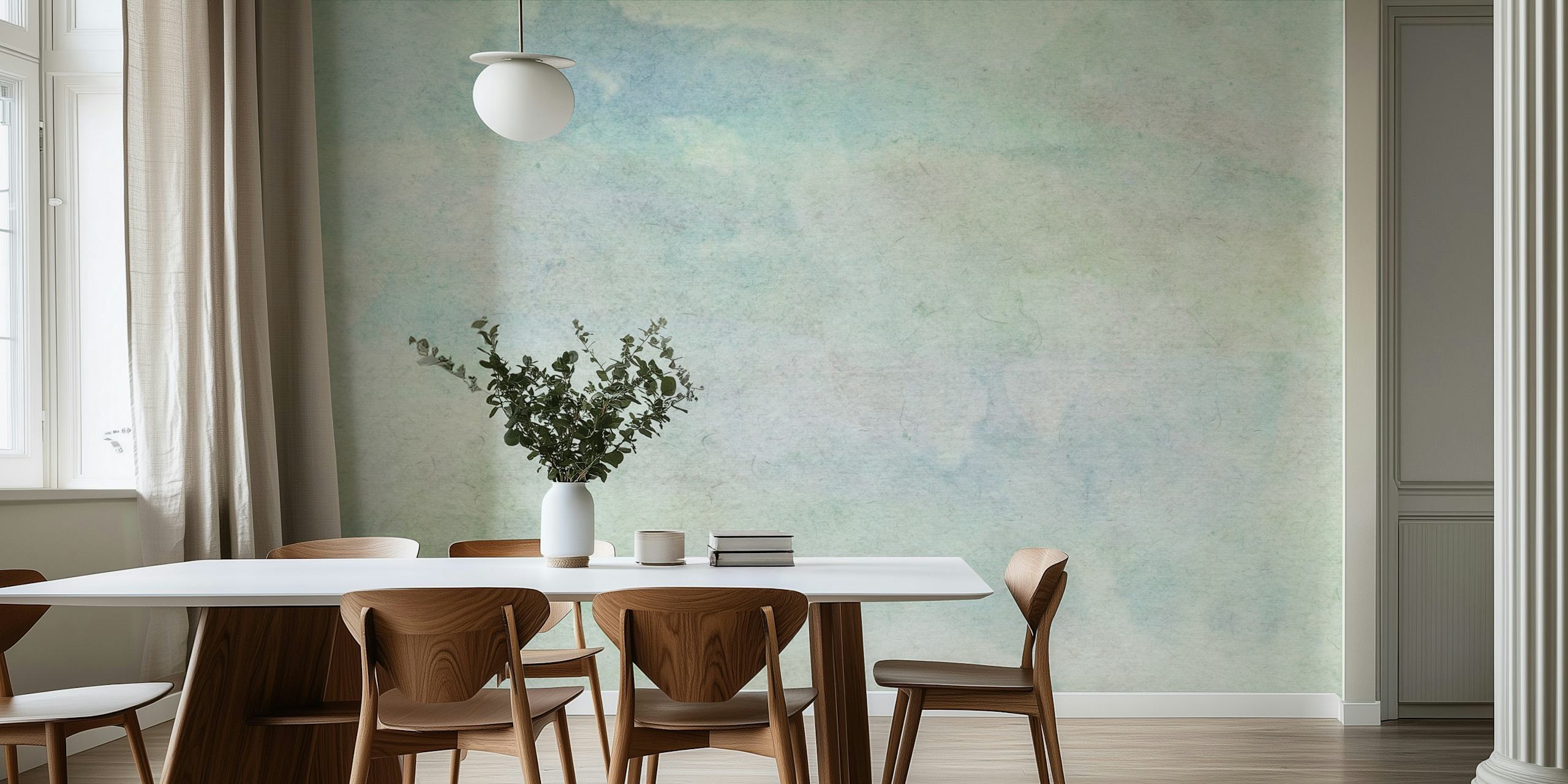 Watercolor cloud patterns in soft pastel colors wallpaper