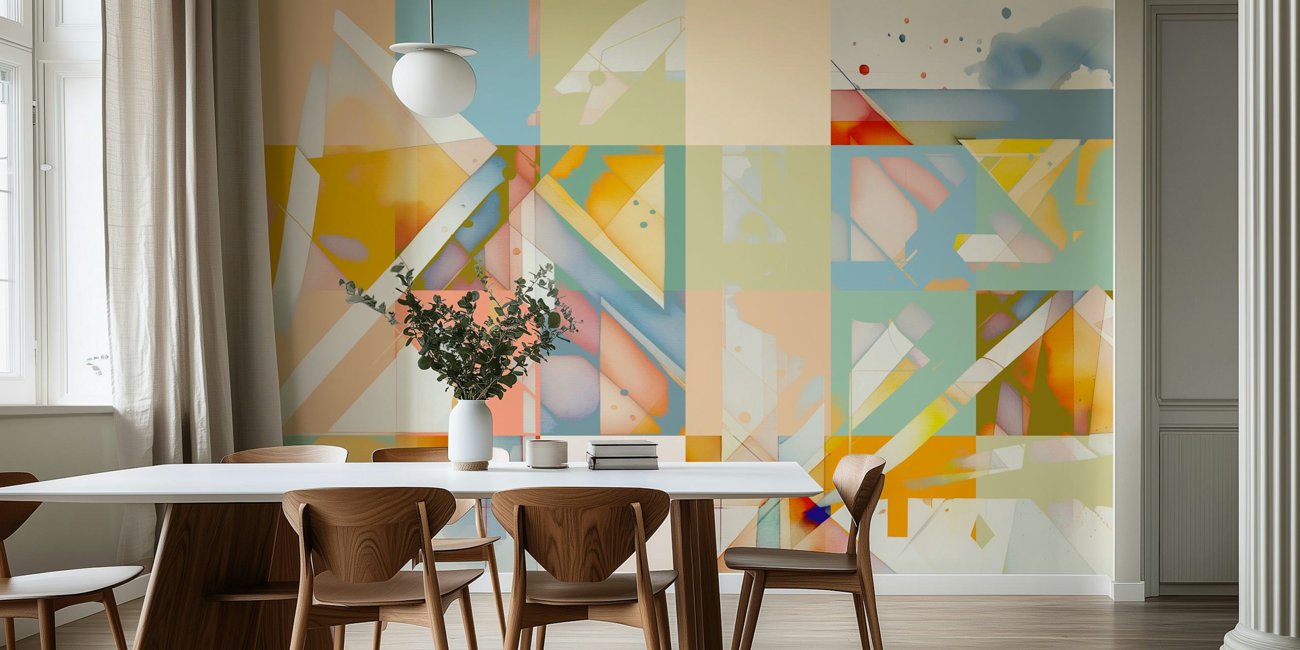 Urban Tribal Bauhaus Grunge wallpaper in a room