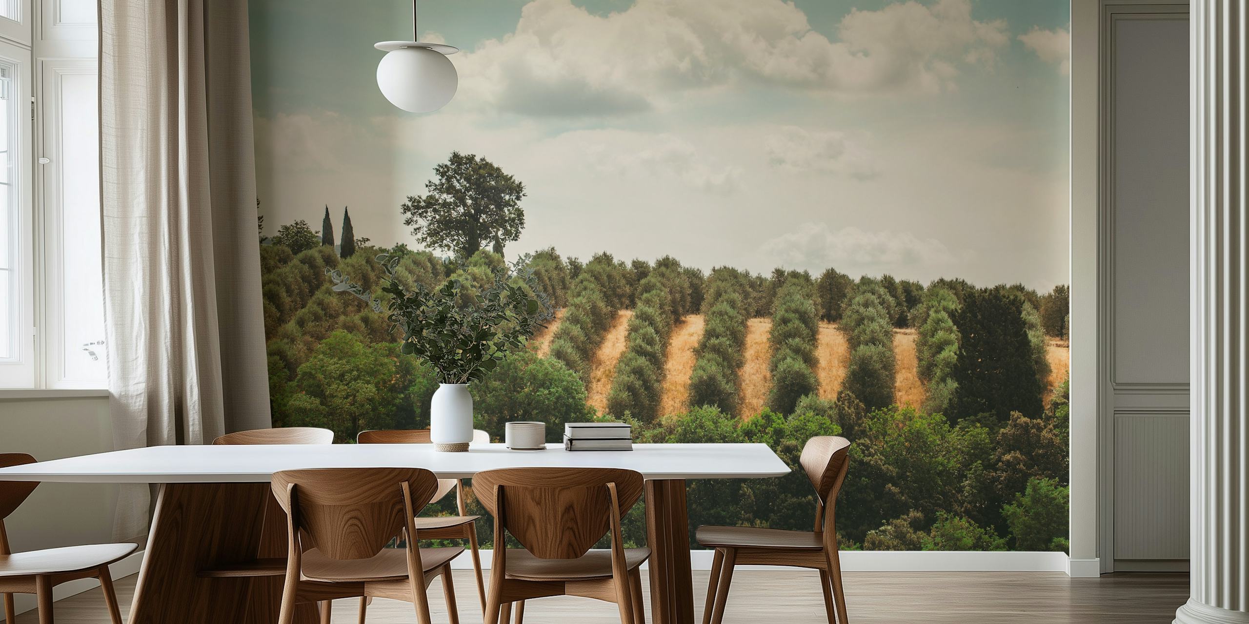 Toscana Landscape tapet i ett rum