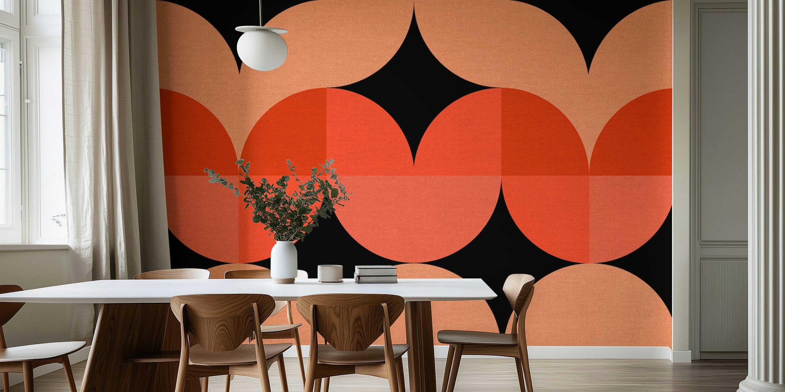 70s Vintage Flower Abstract Geometry papier peint