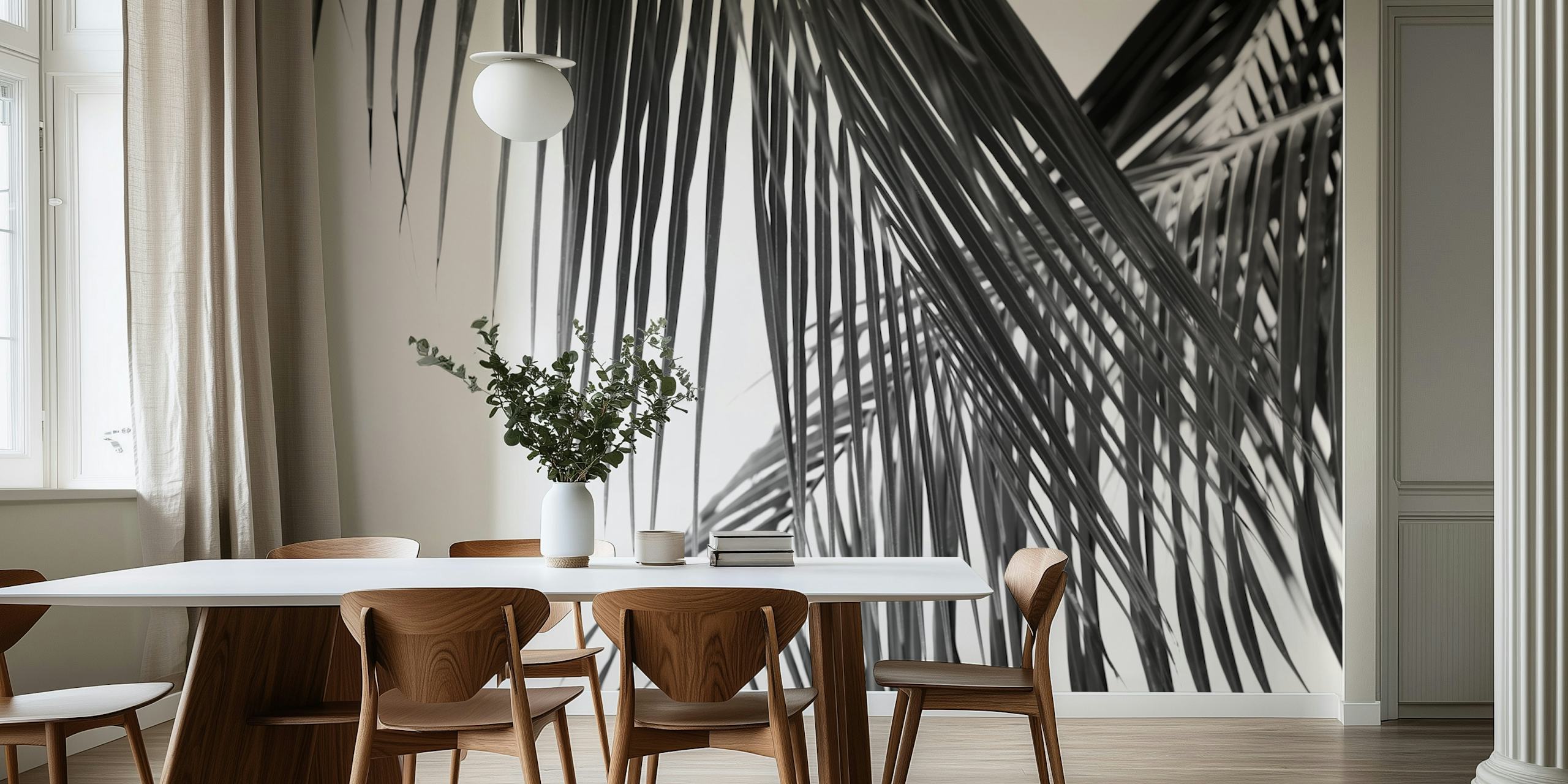 Lush Caribbean Palms wallpaper design