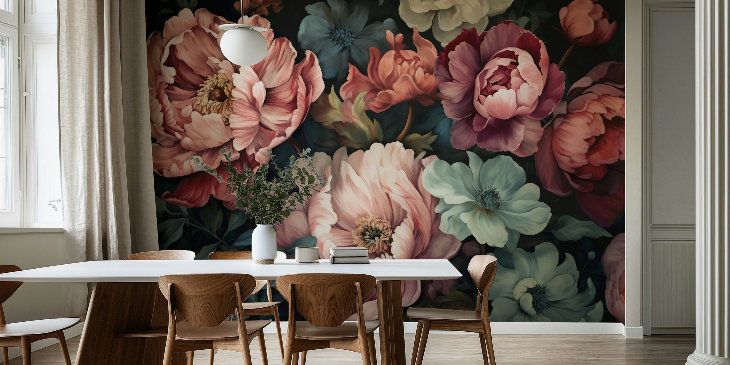 Regency Vibe Floral Opulence w różowych i zielonych kolorach