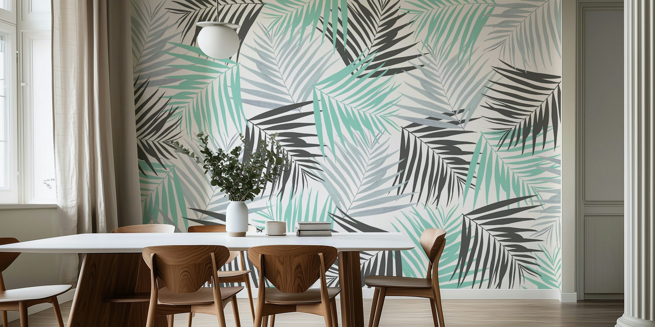 Tropical Retro 6 tapet i et rommiljø