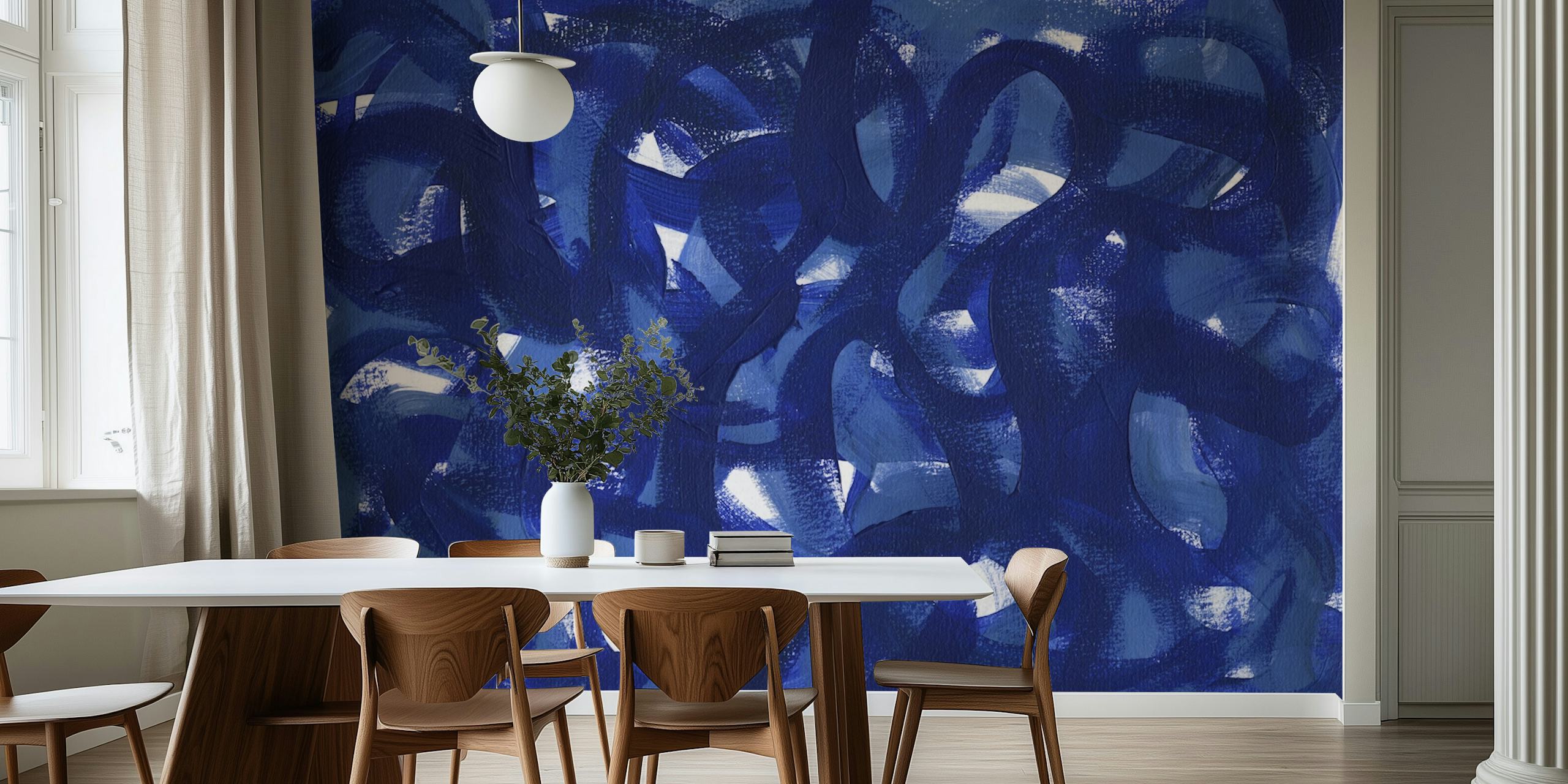 Fototapete Abstrakte blaue pinselstriche
