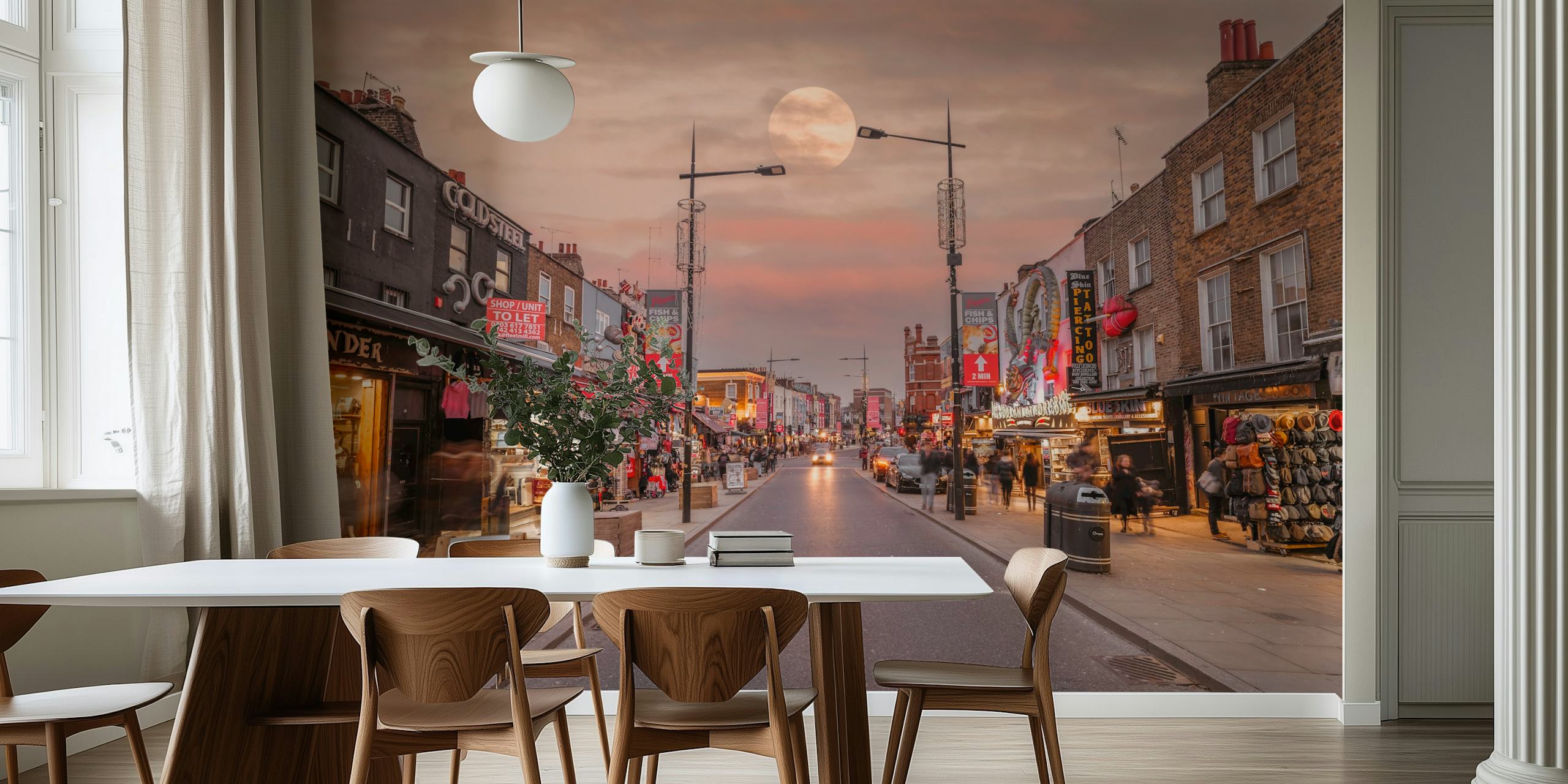 Camden High Street urban tapet i et rom