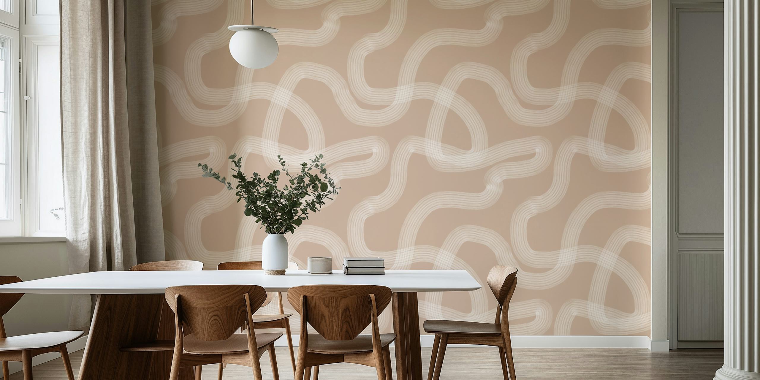 Zen Garden Sand wallpaper design in a room
