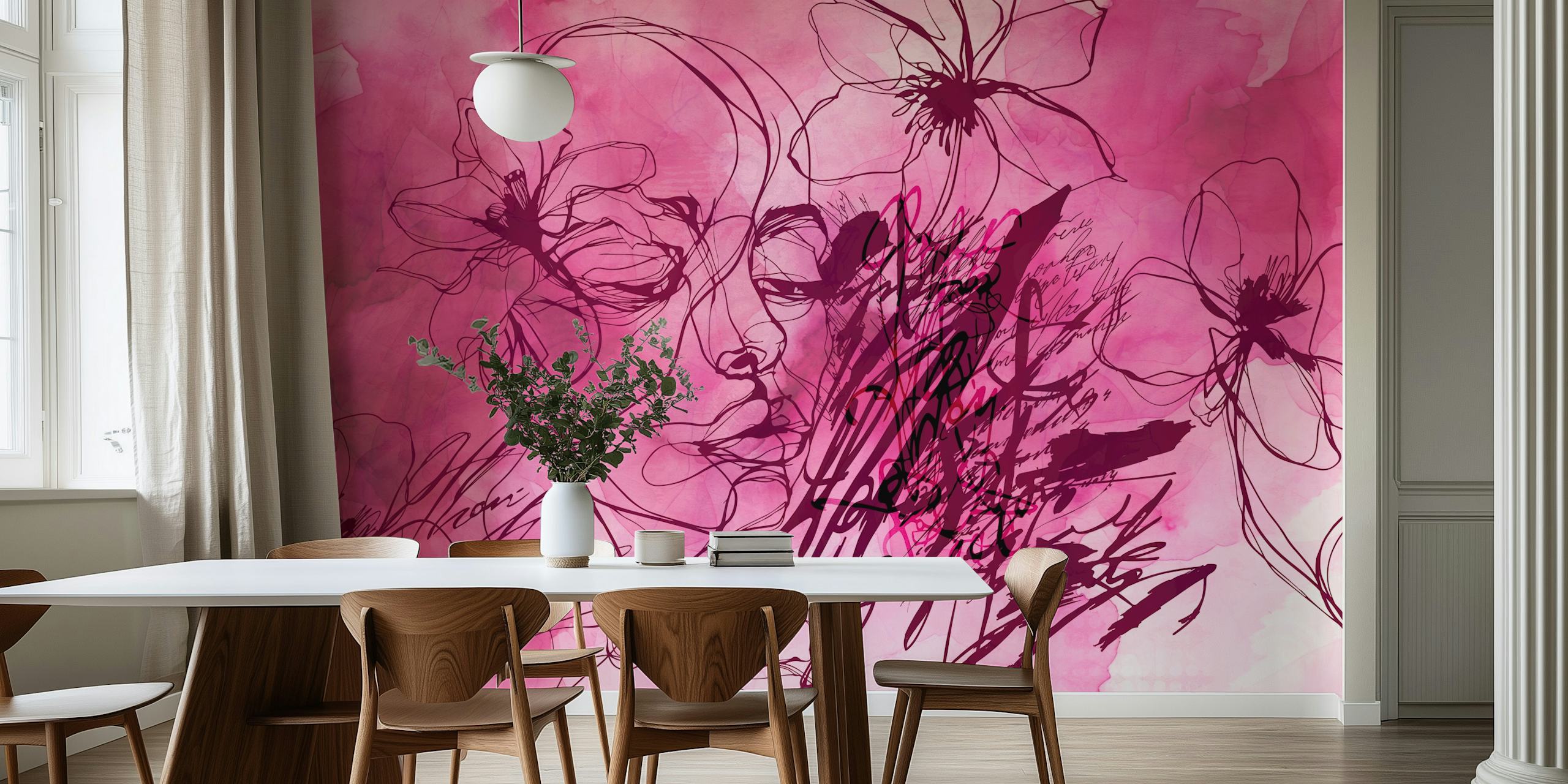 Passionate Pink Dreams tapetti huoneessa