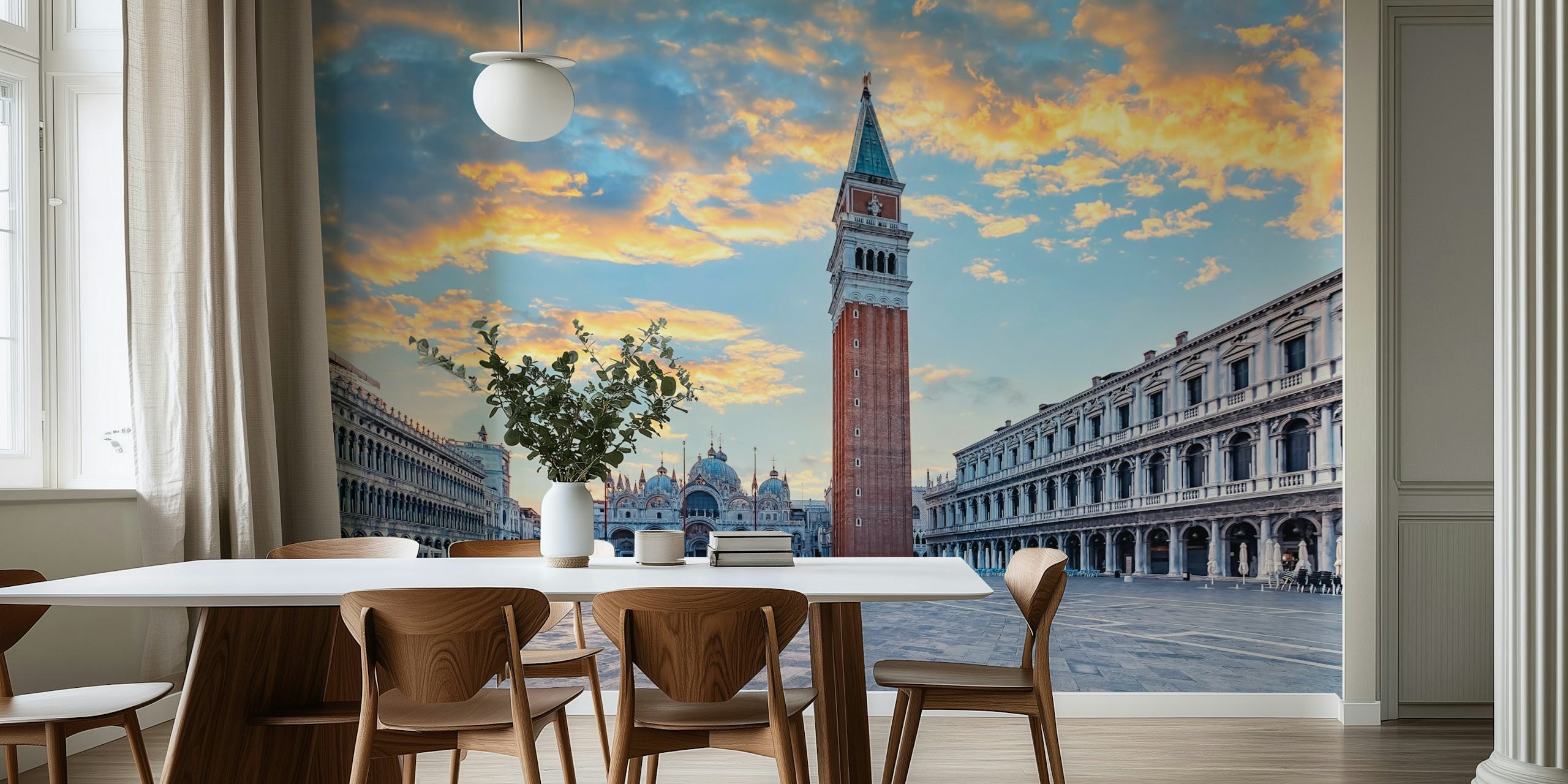 San Marco Square wallpaper in a stylish room