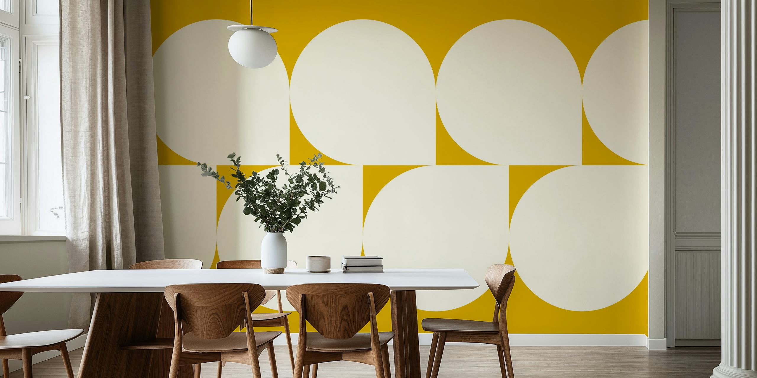 Papel pintado Elegant Orb Ensemble en una habitación