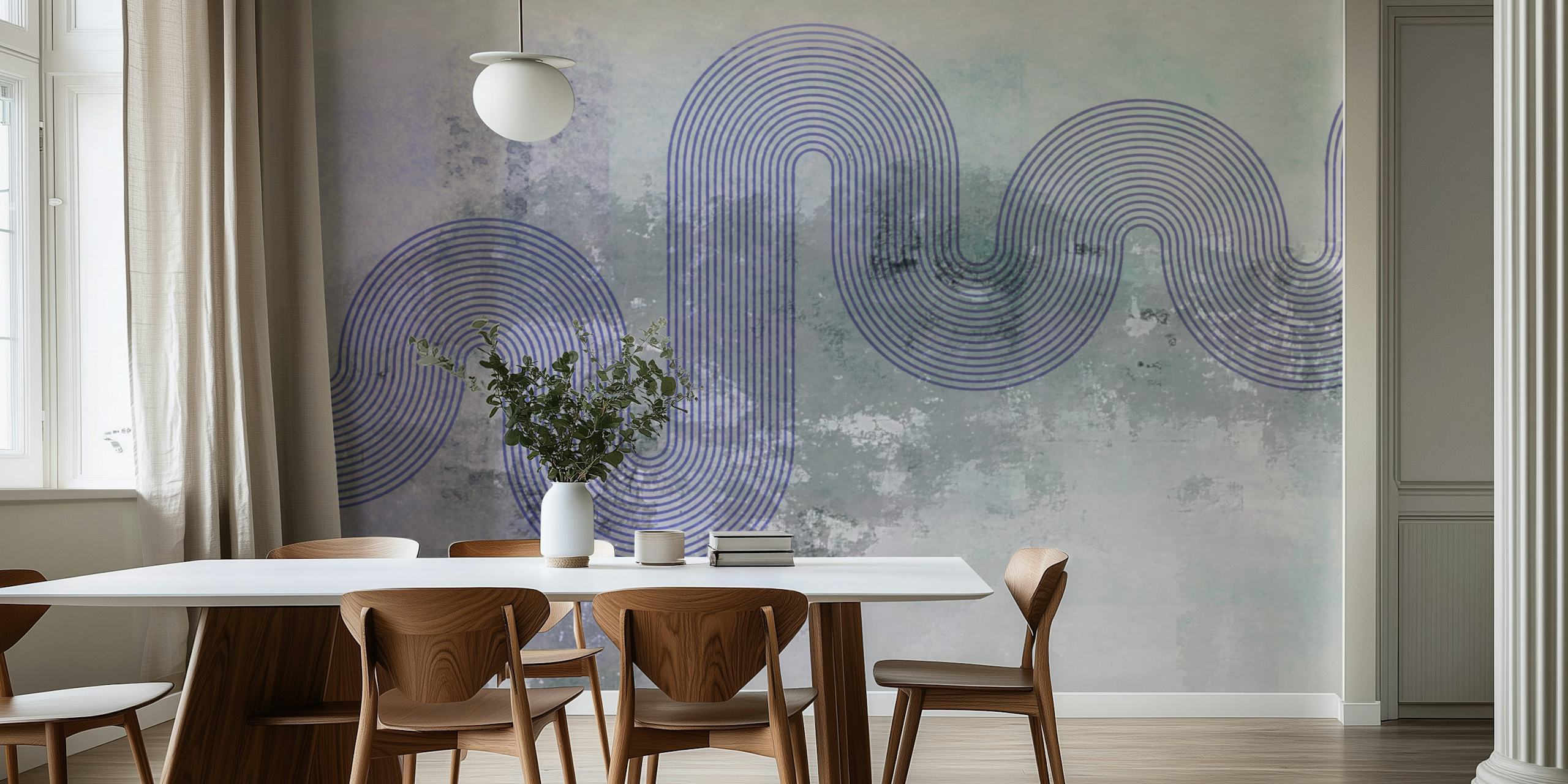 Urban Wave Fantasy wallpaper in a room