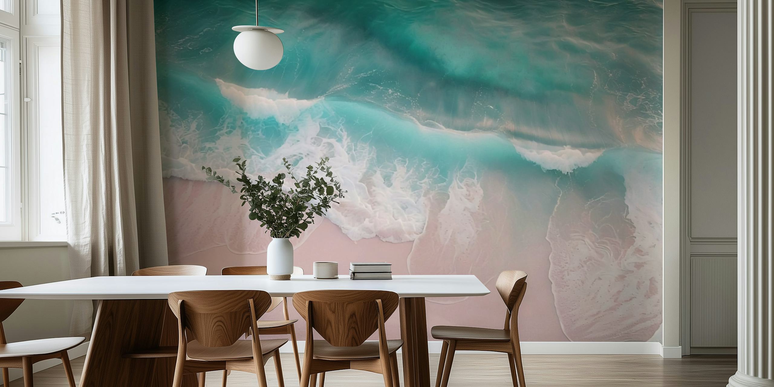 Tranquil Sea Breeze tapet med mjuka vågor