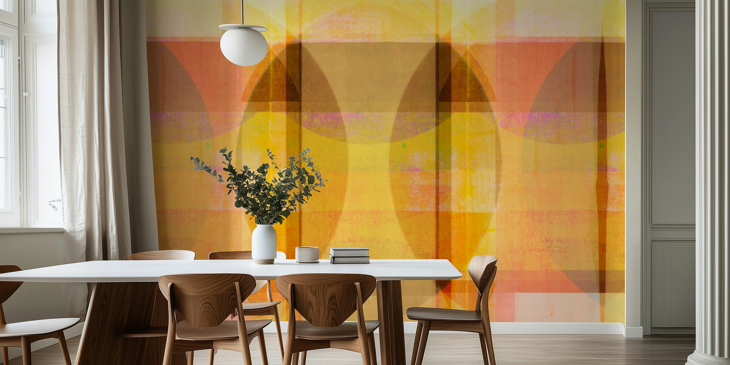 Ταπετσαρία Abstract Sunbeam Harmony σε δωμάτιο