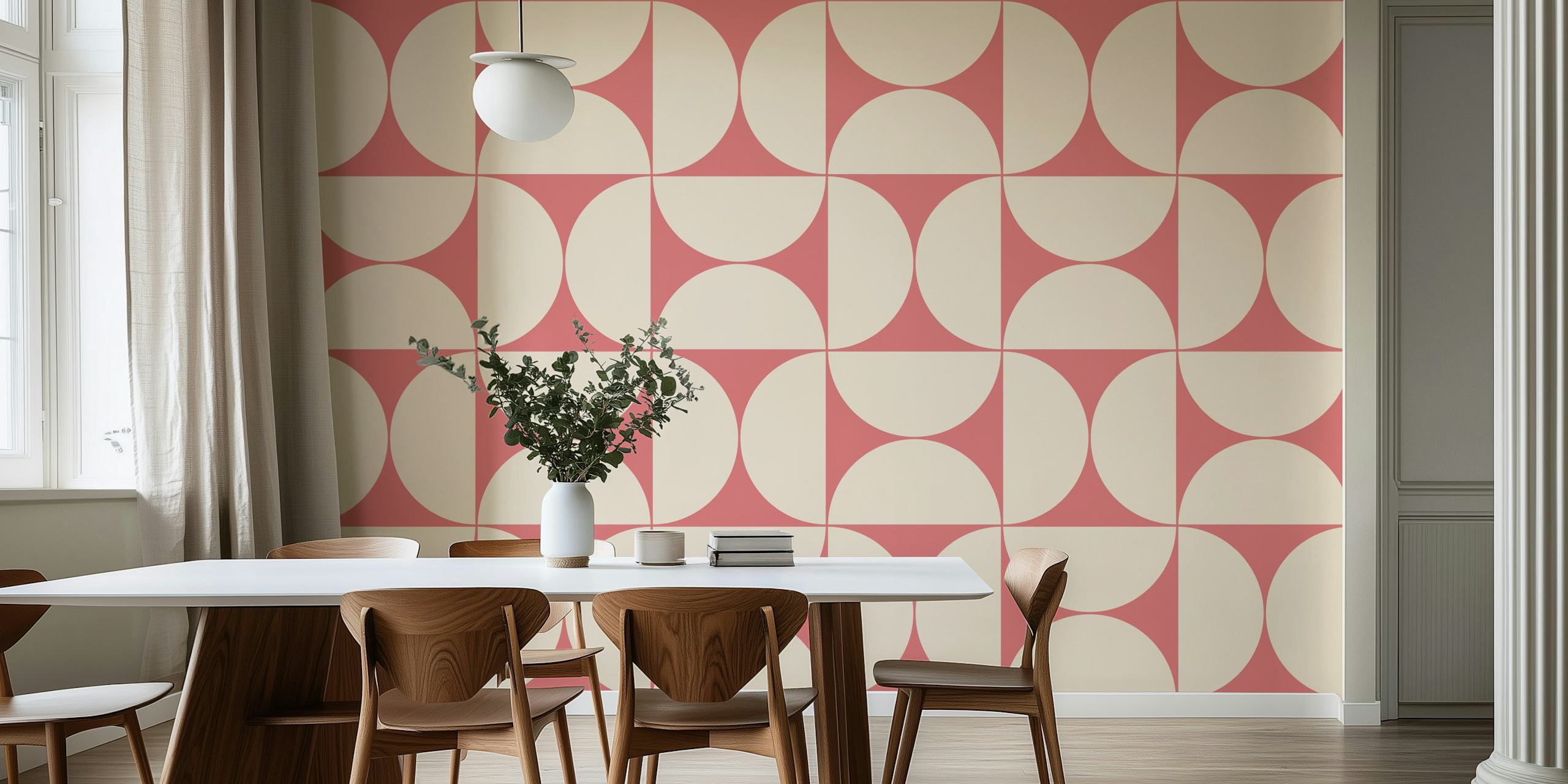 Carta da parati Mid-Century Modern Pattern No39 in una stanza
