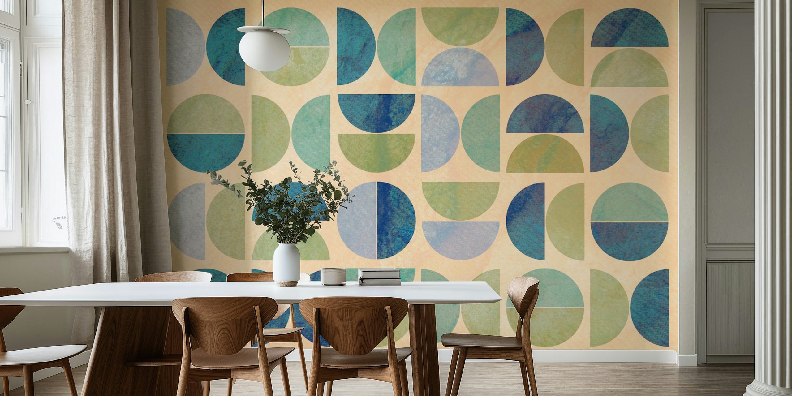 Vintage geometric decor tapetdesign