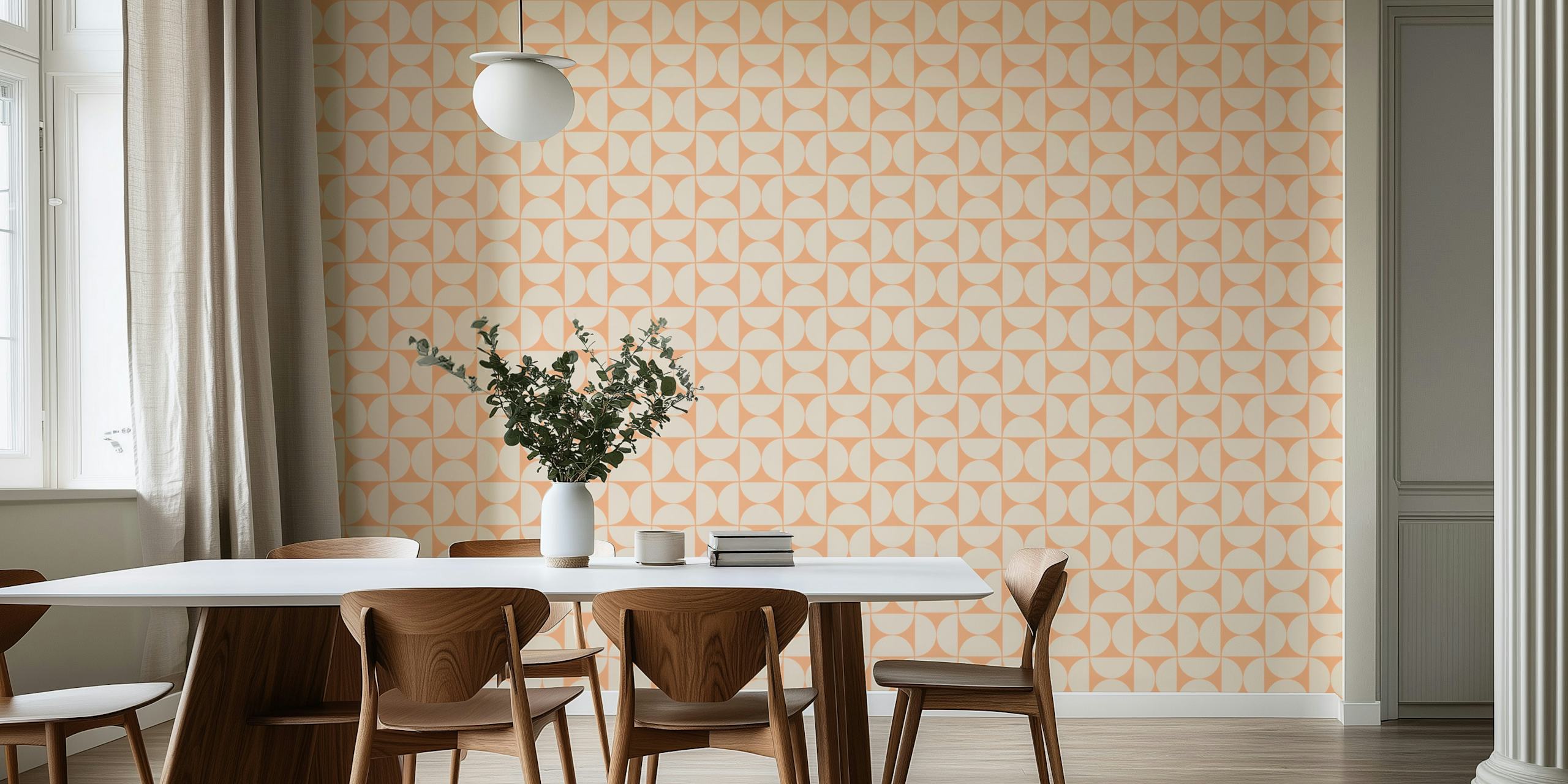 Tapeta Mid-Century Modern Pattern No34 w pokoju