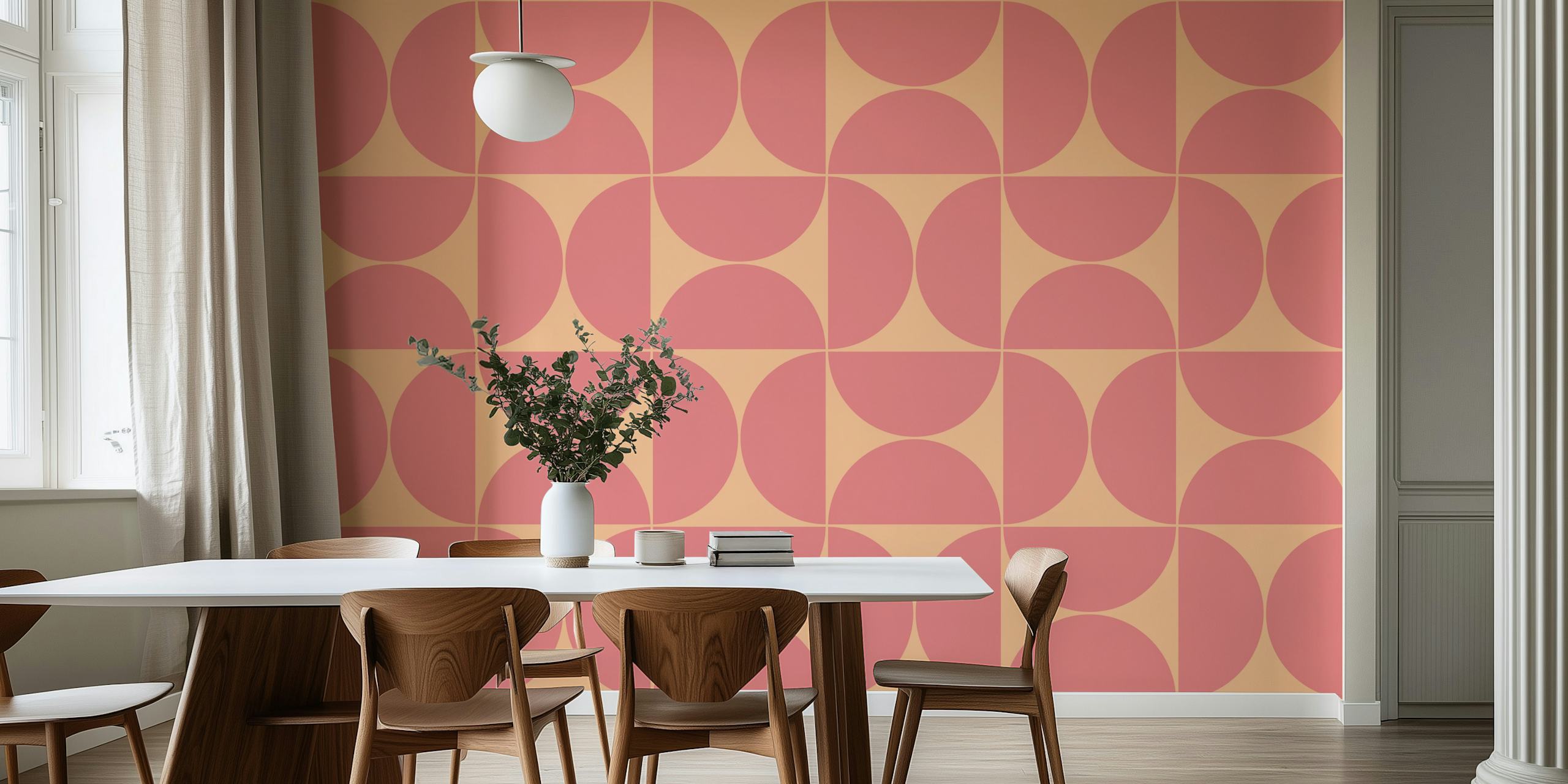Papel pintado Mid-Century Modern Pattern No51 en una habitación