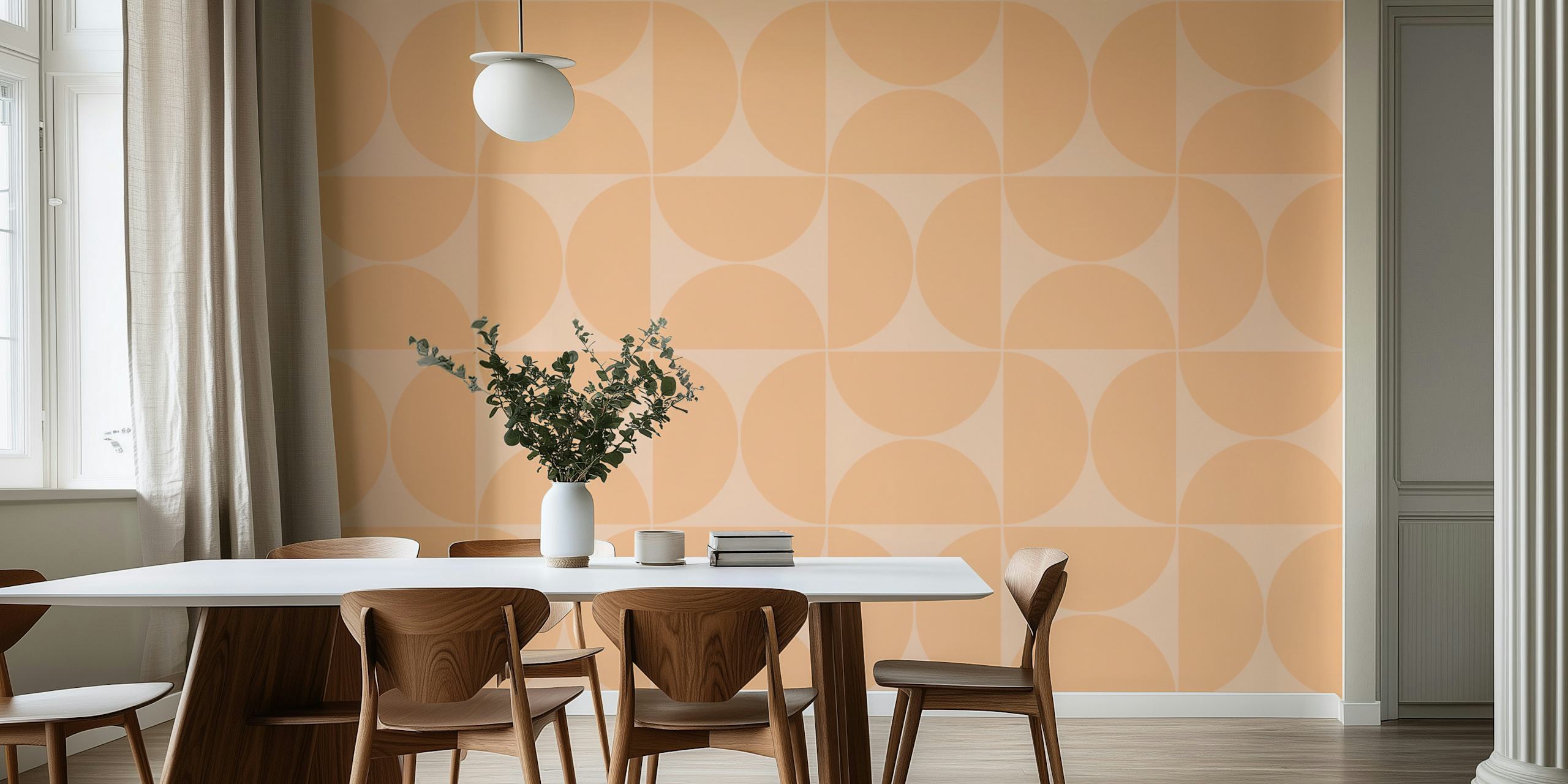 Papel de parede Mid-Century Modern Pattern No52 em um quarto
