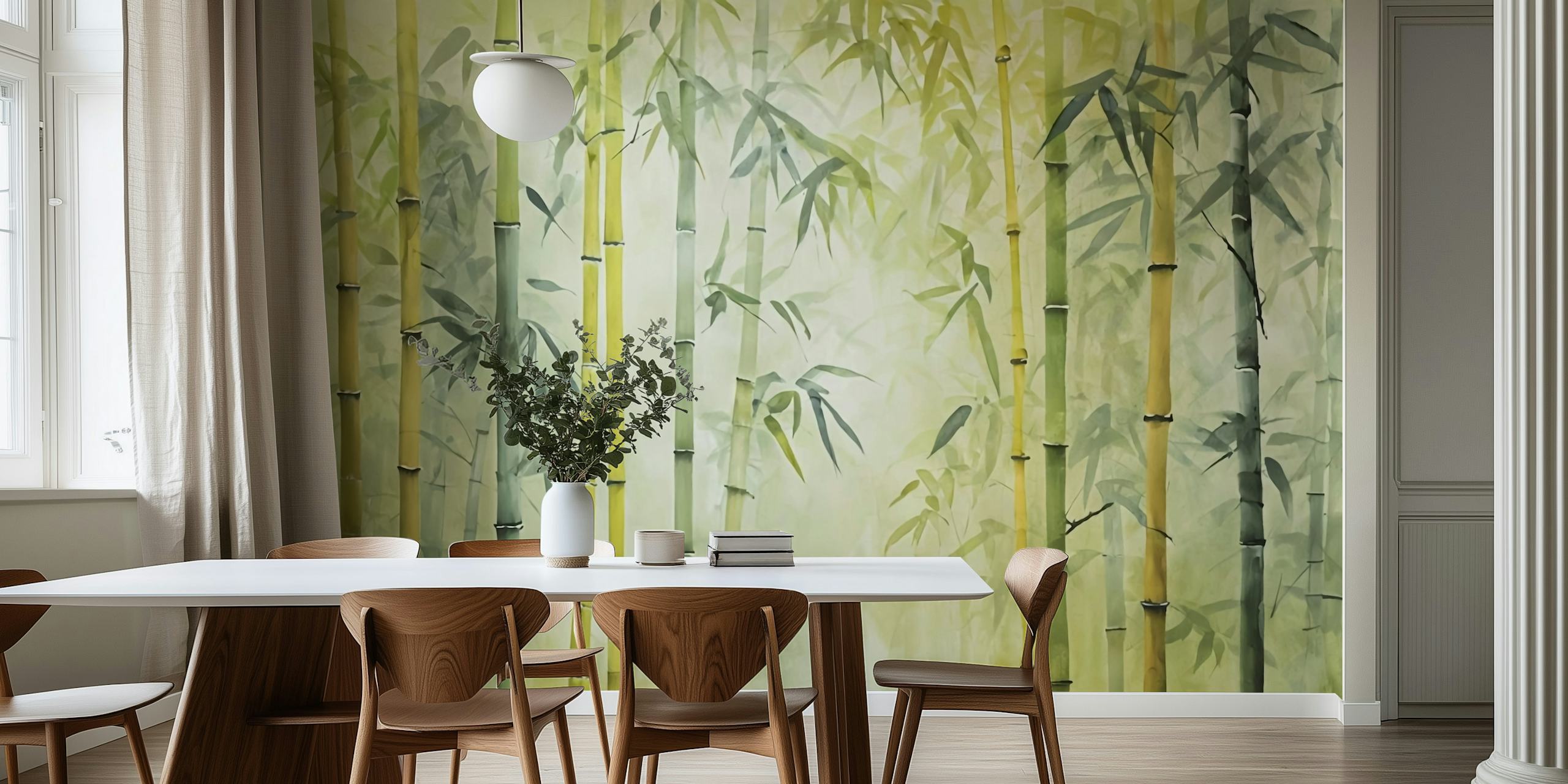 Tranquil Bamboo Haven in een kamer