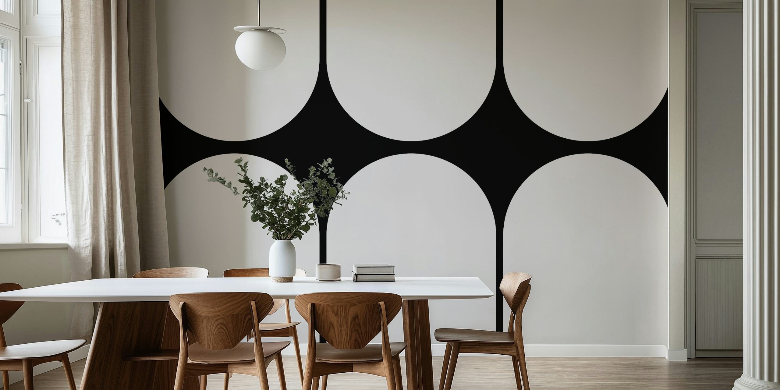 Modern Geometric Elegance tapet i ett rum