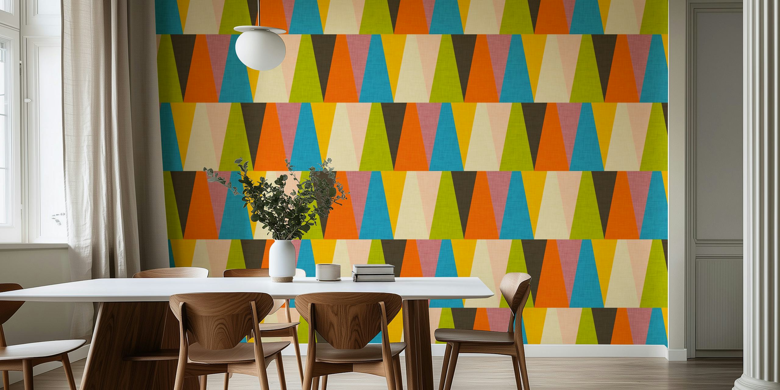 Retro Color Triangle wallpaper pattern