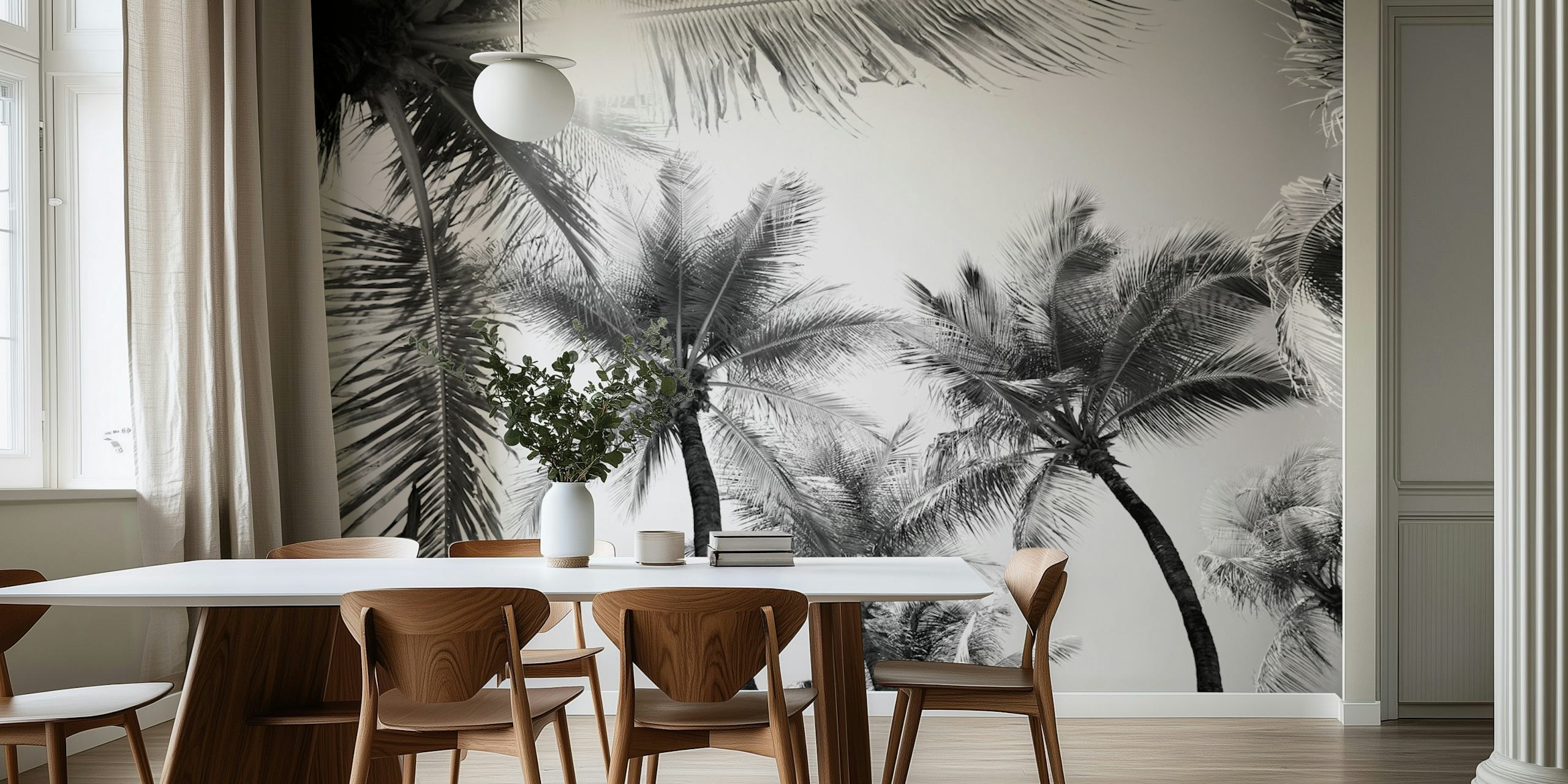 Tapeta Sunlit Palm Jungle u sobi