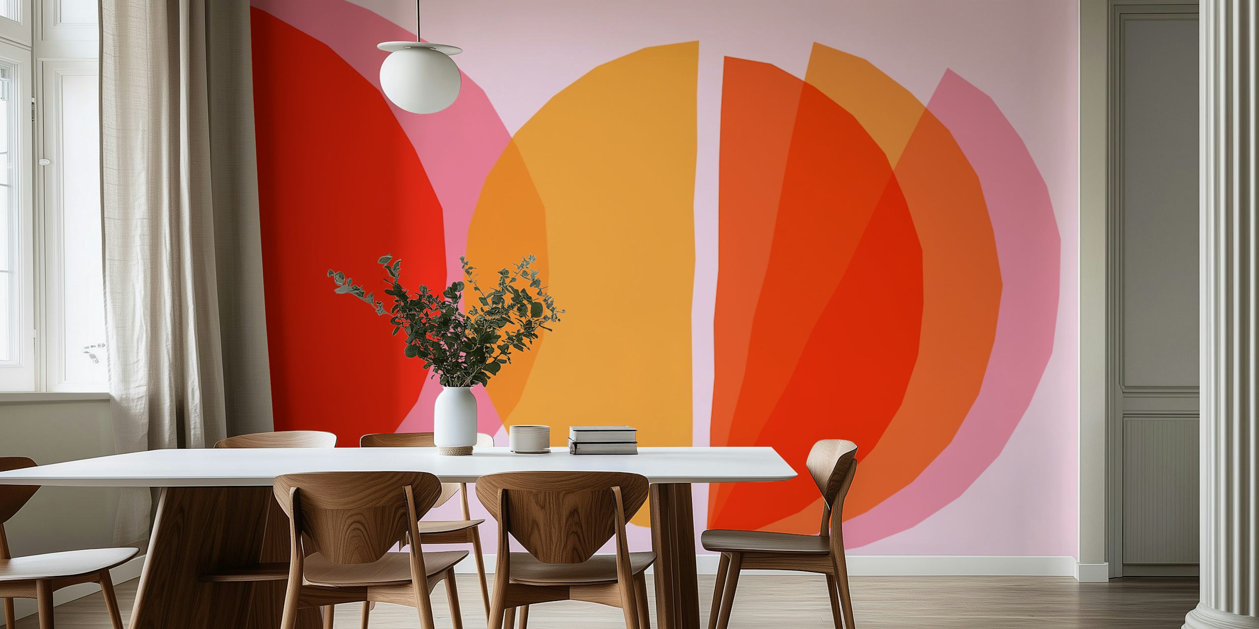 Sunset Hues Art Decor σε ένα πολύχρωμο δωμάτιο