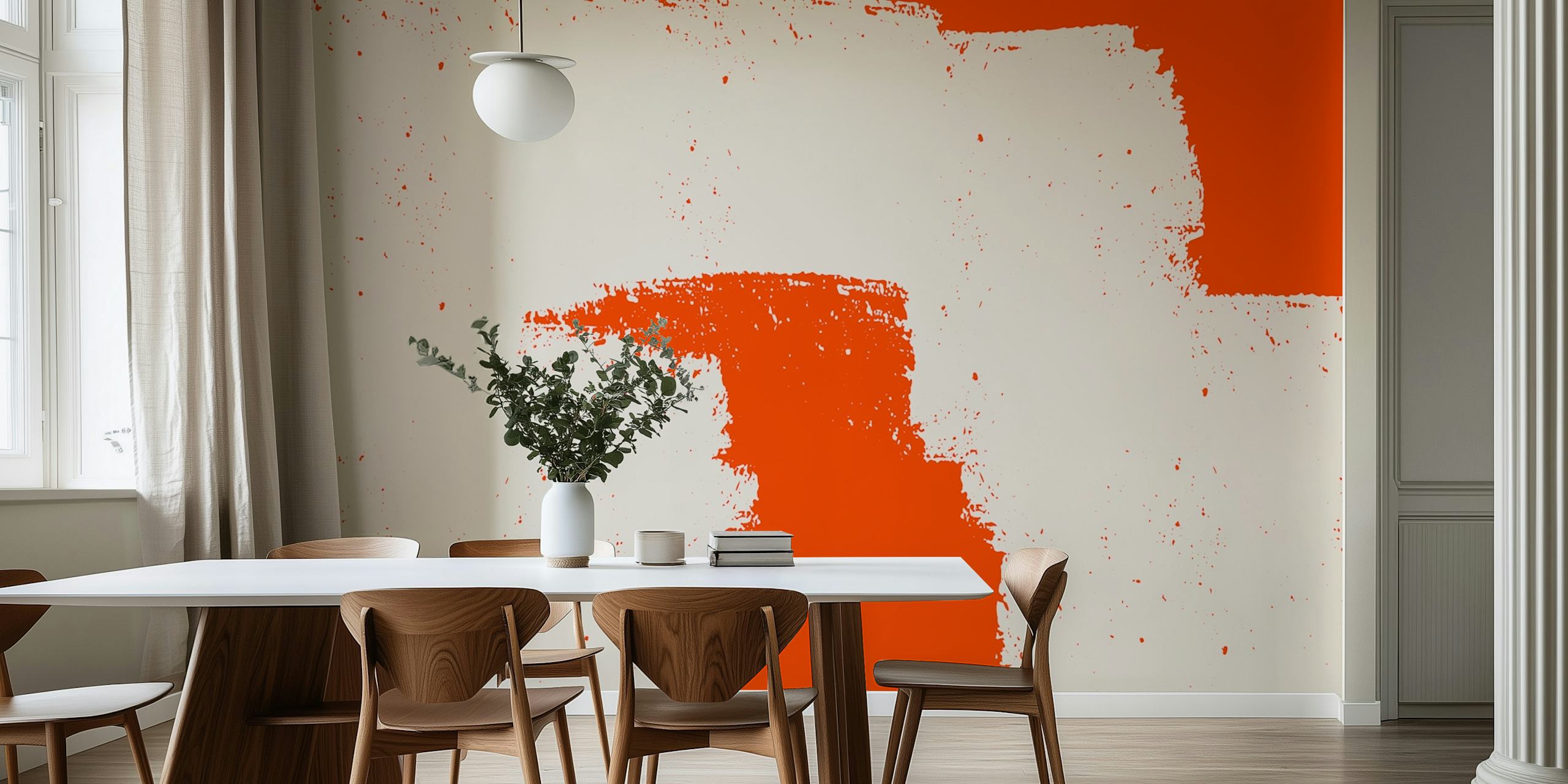 Rustic Terra Textures wallpaper displayed in a room