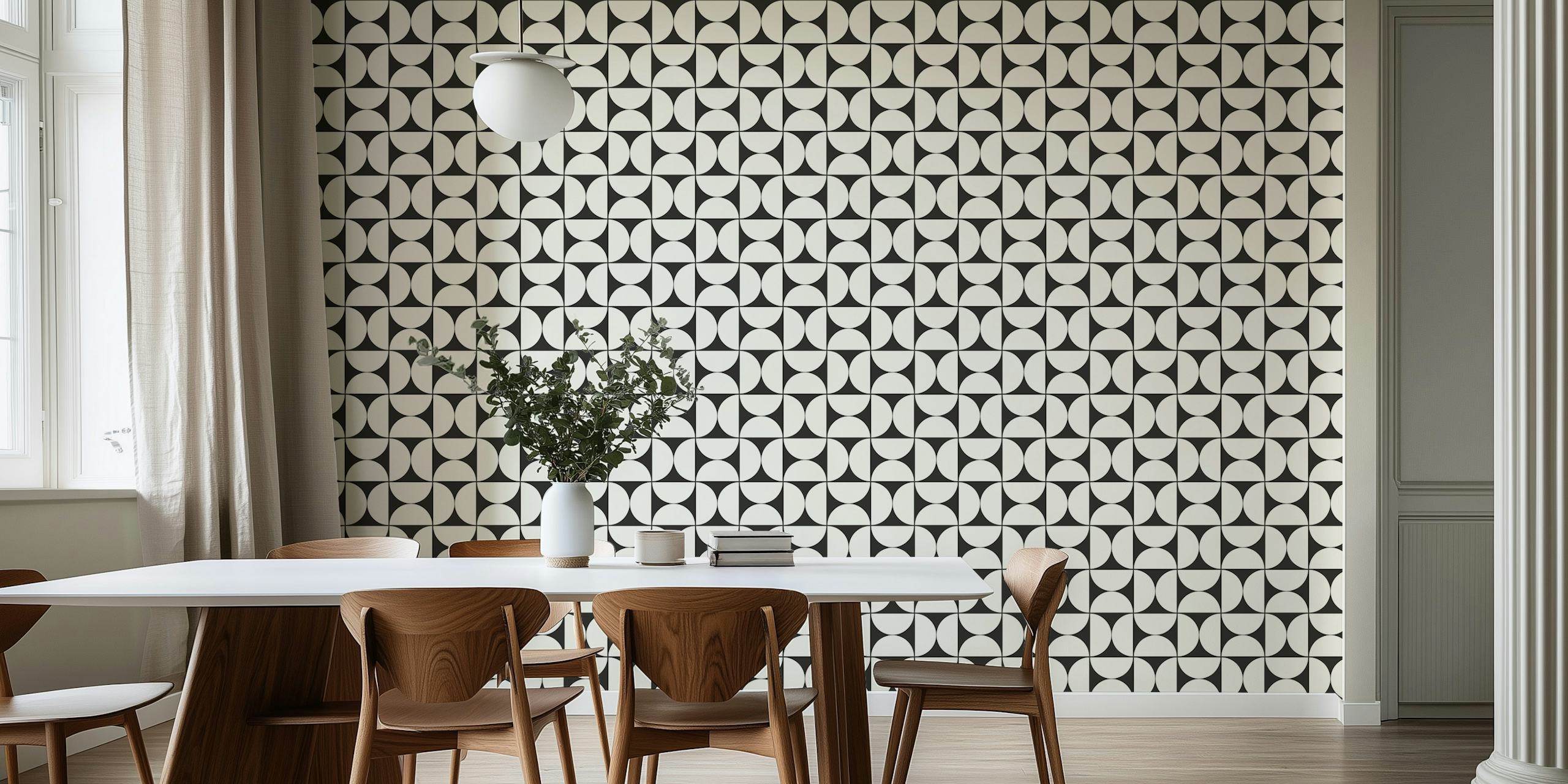 Mid-Century Modern Pattern tapeta u sobi