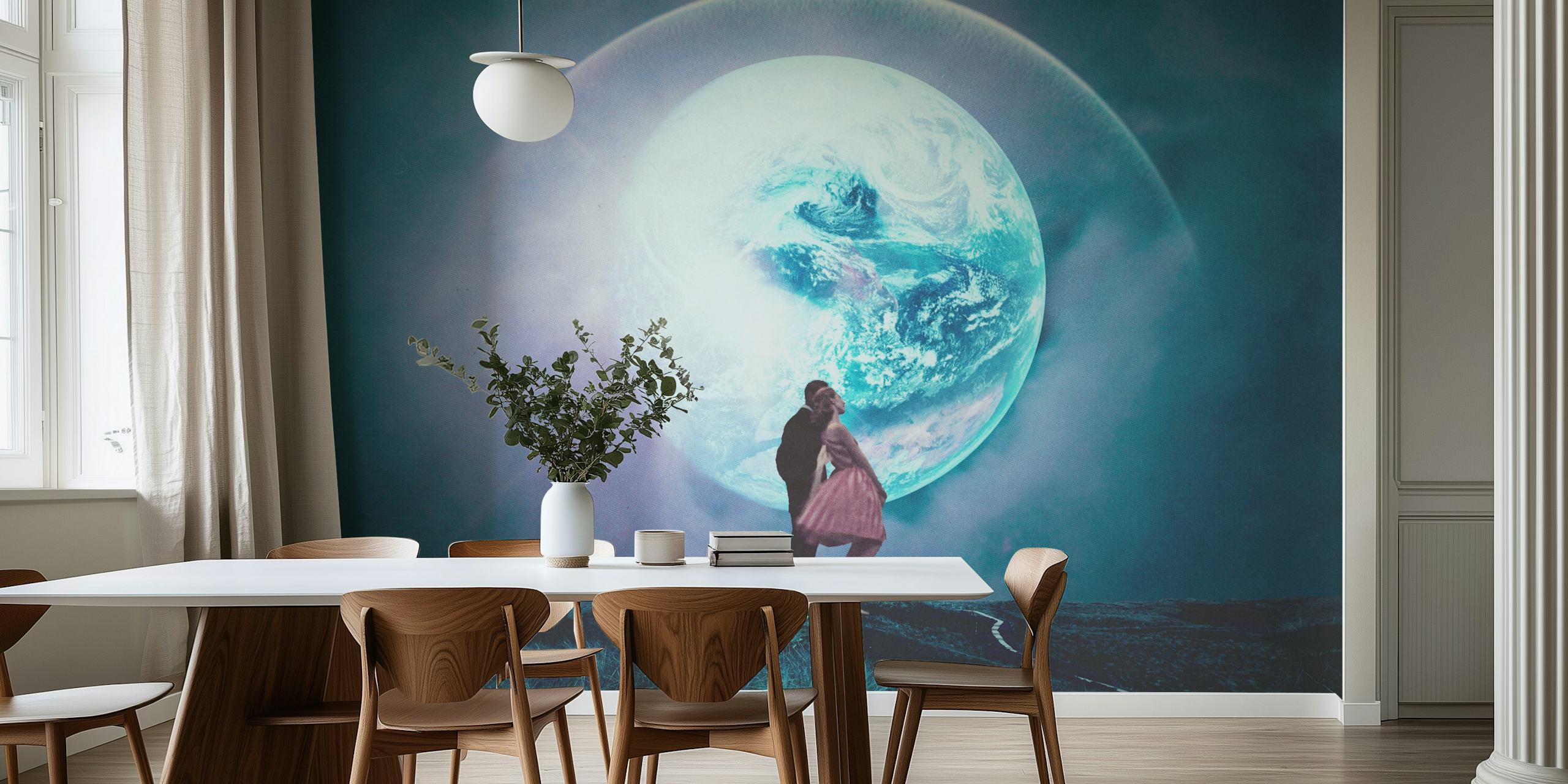 Unelmamainen tapettisuunnittelu modernissa huoneessa