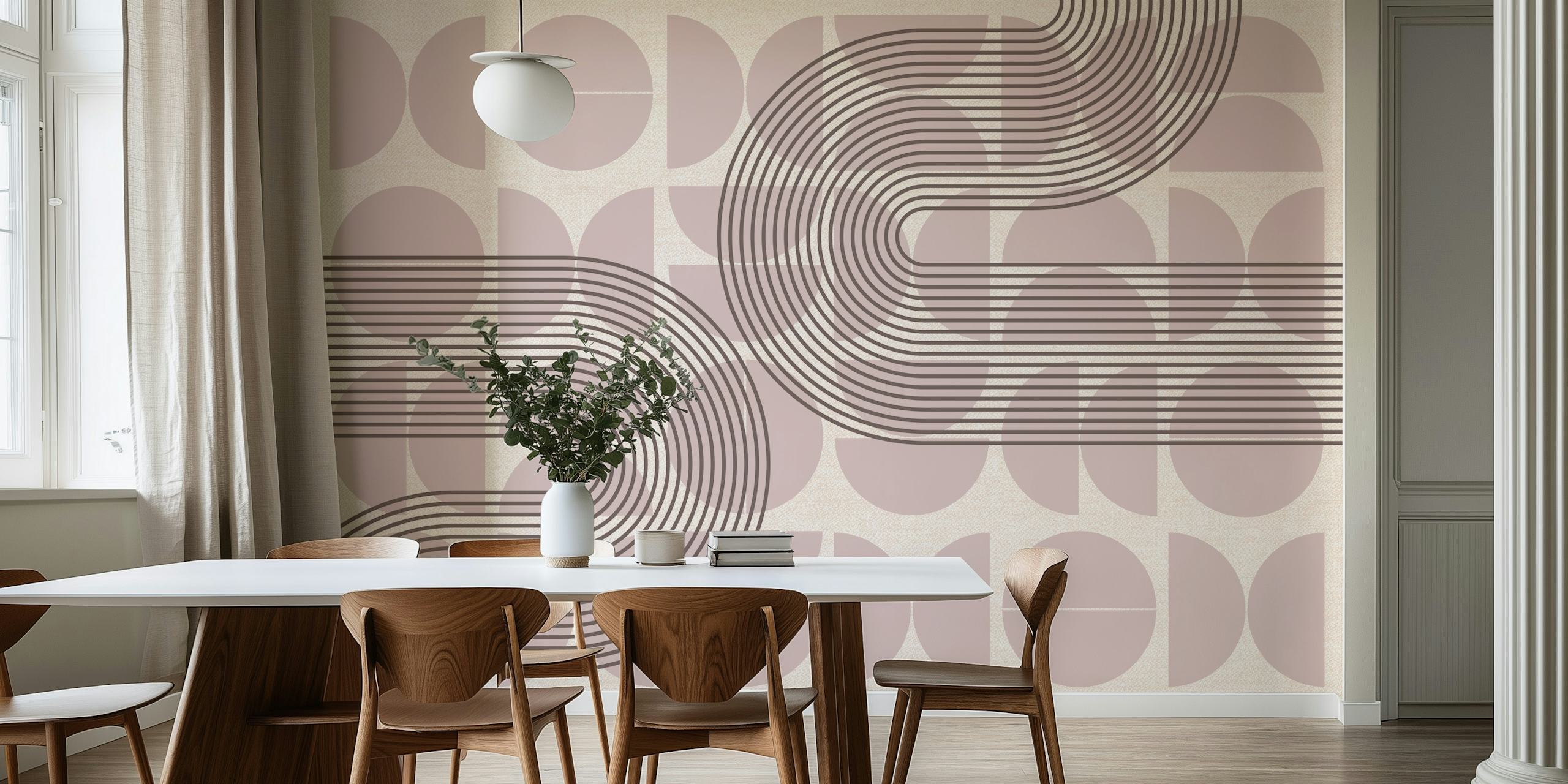 Abstract Mid Century Modern tapetdesign