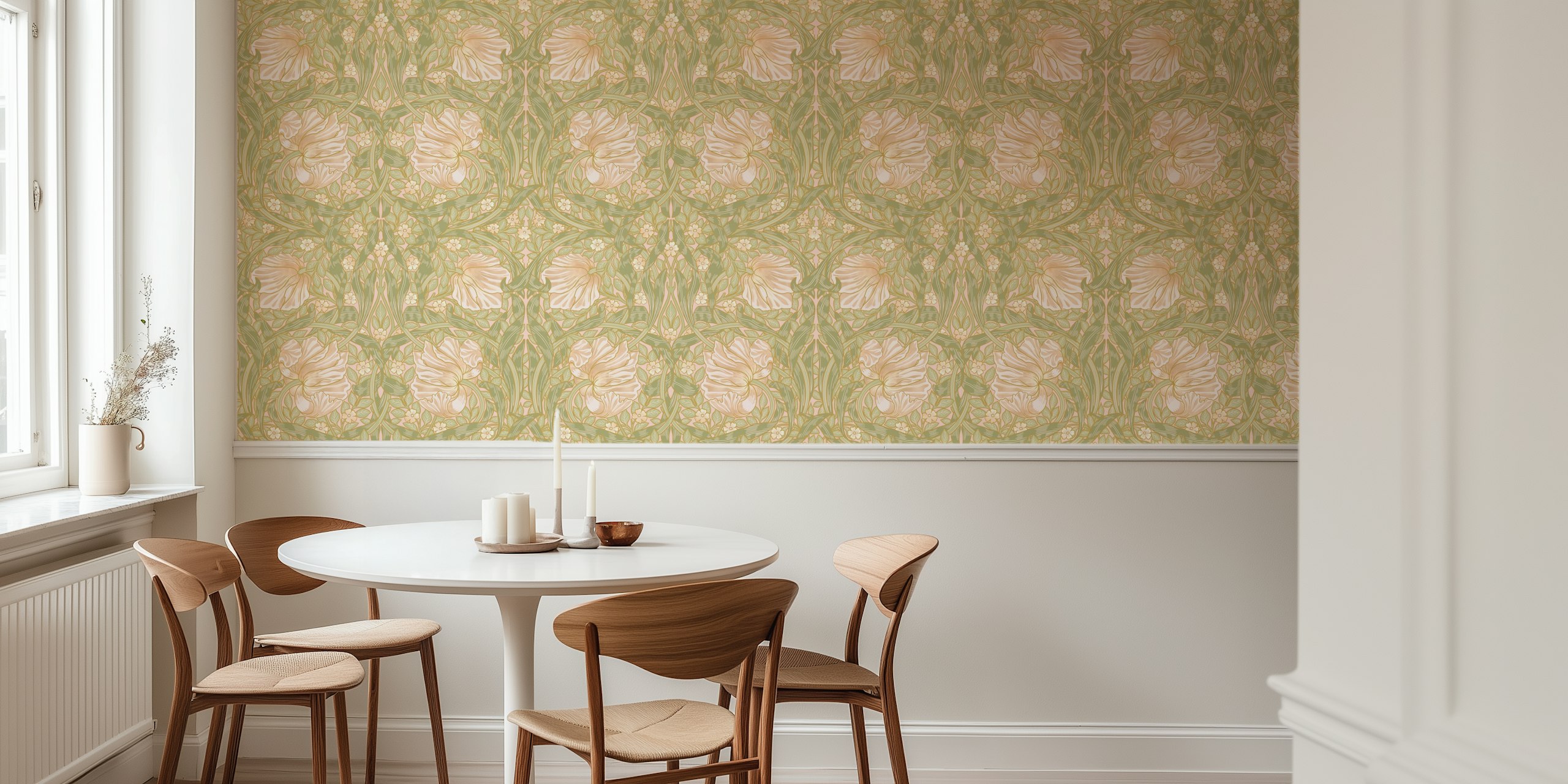 Pimpernel Ornate Flower Elegance wallpaper in a room