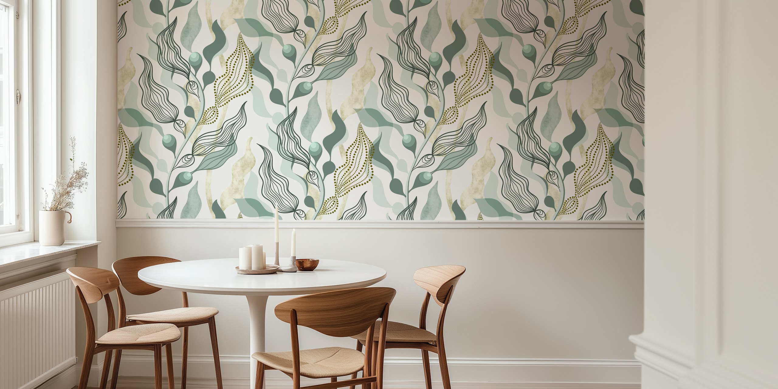 Papel de parede Whimsical kelp forest em um quarto