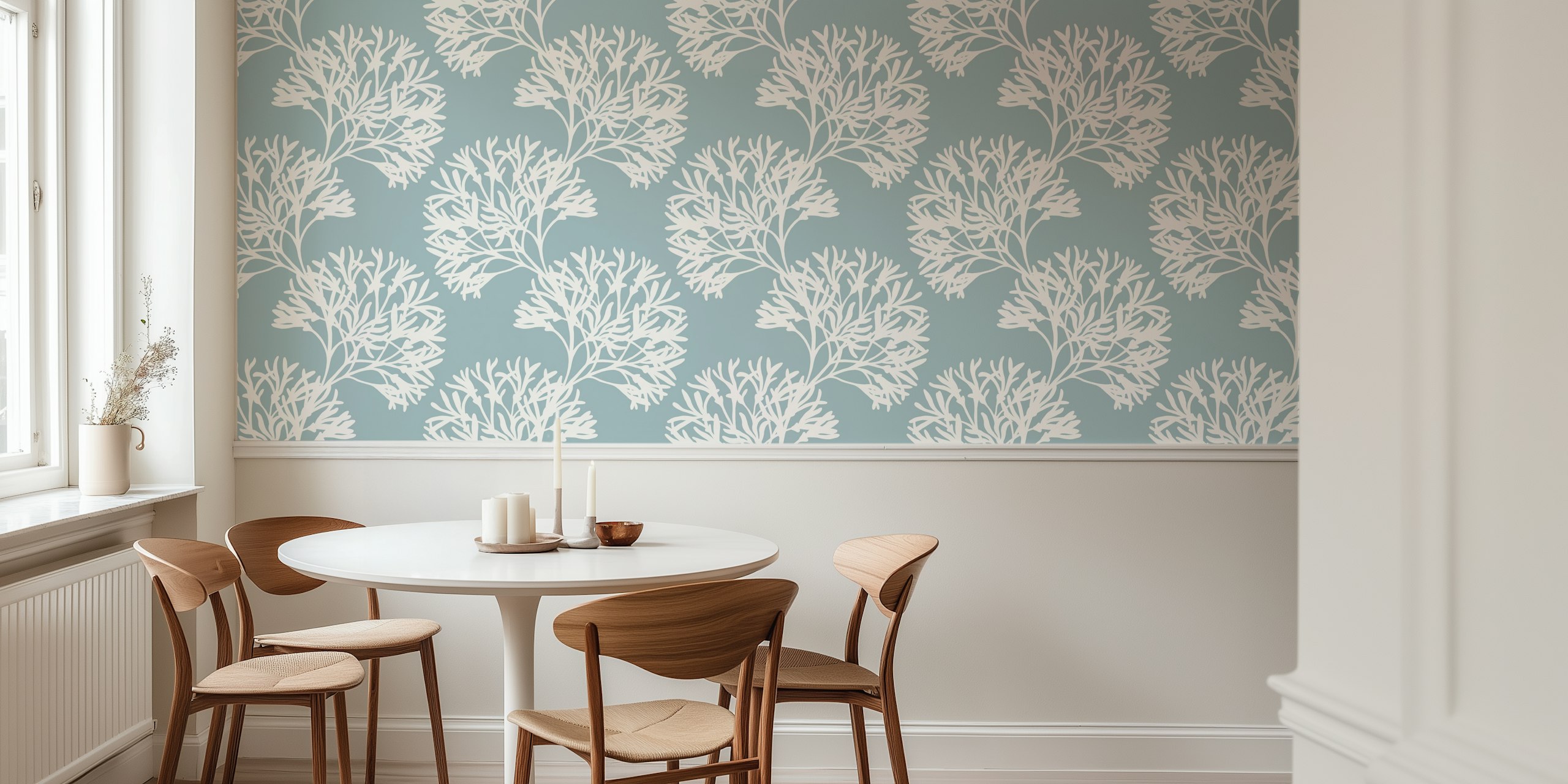 Gentle Swing - Scandi Blue wallpaper in a room