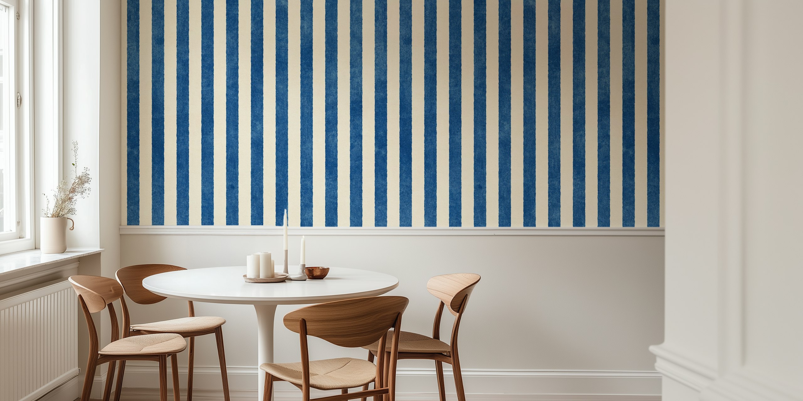 Stripes - 07 - Cobalt papel pintado en una habitación