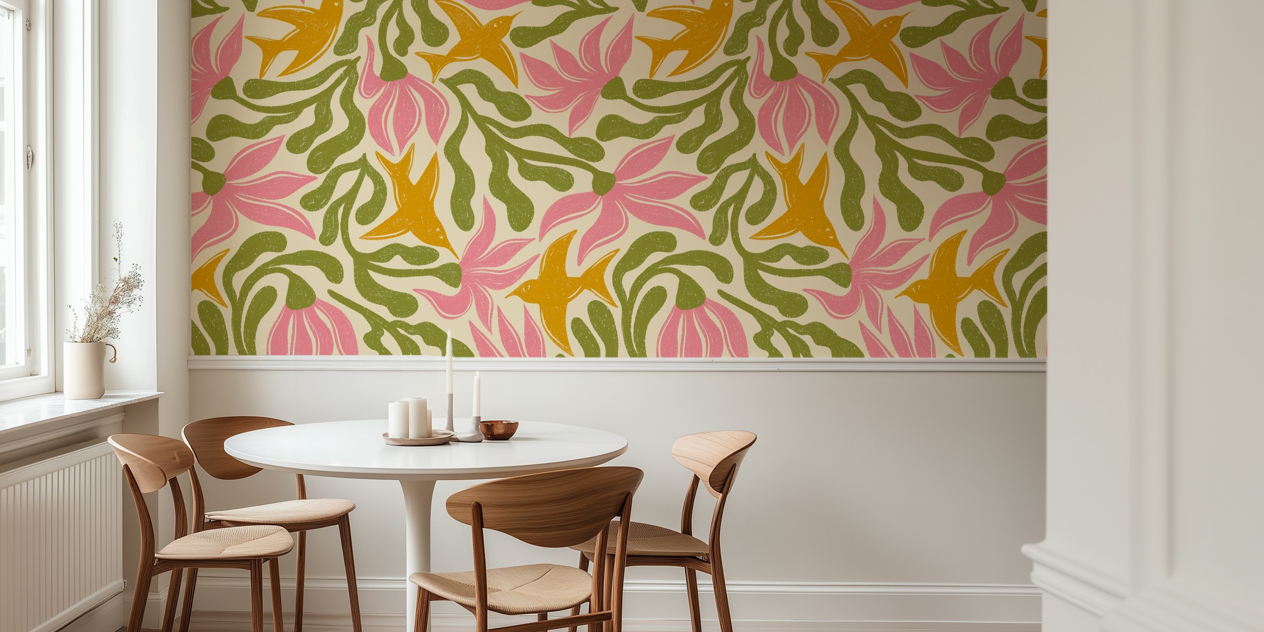 Tapeta Matisse Floral Abstract v místnosti