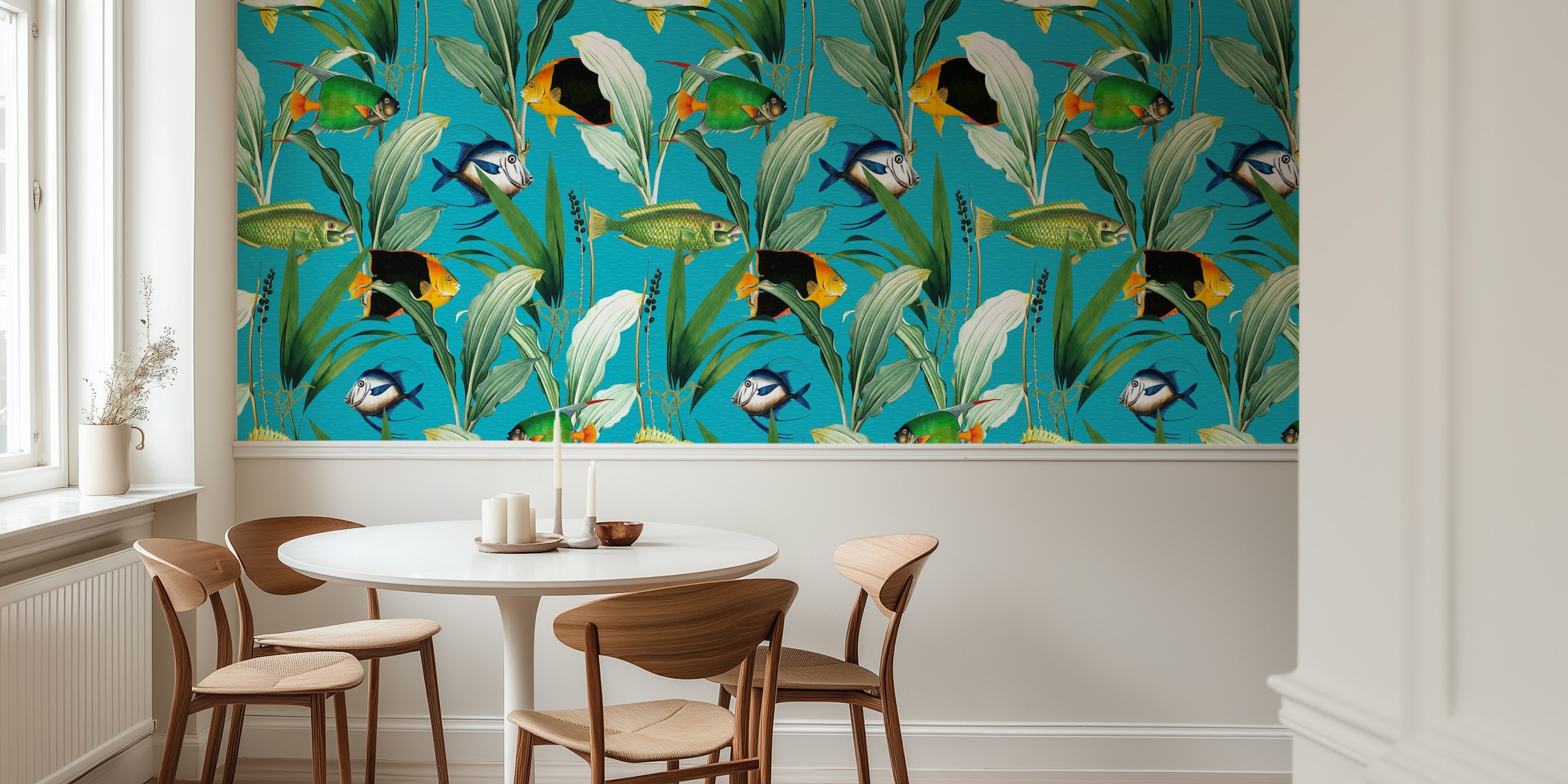 Oceania Undersea Greenery wallpapers in een kamer