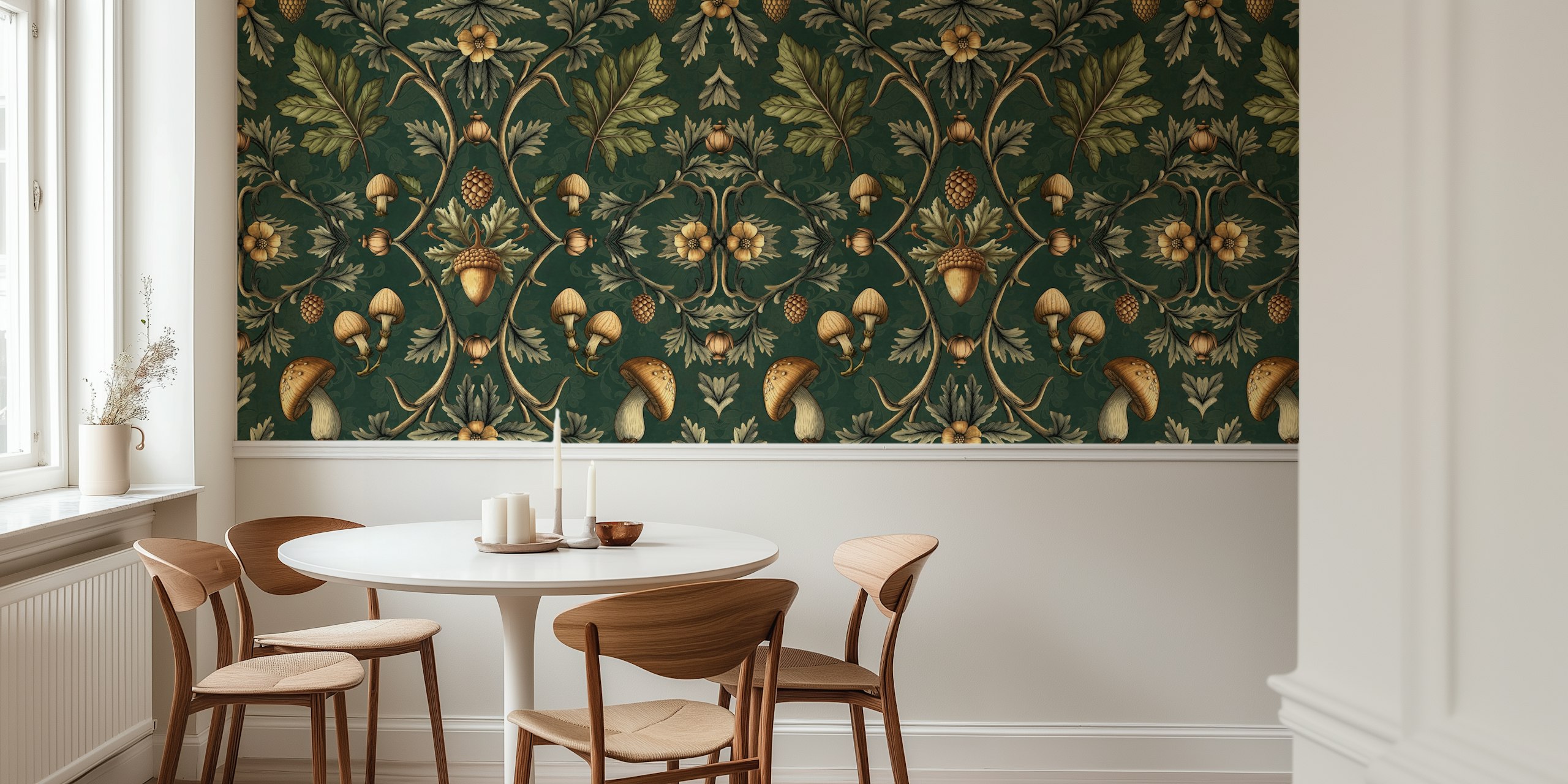 William Morris Woodland Foliage Elegance wallpaper design