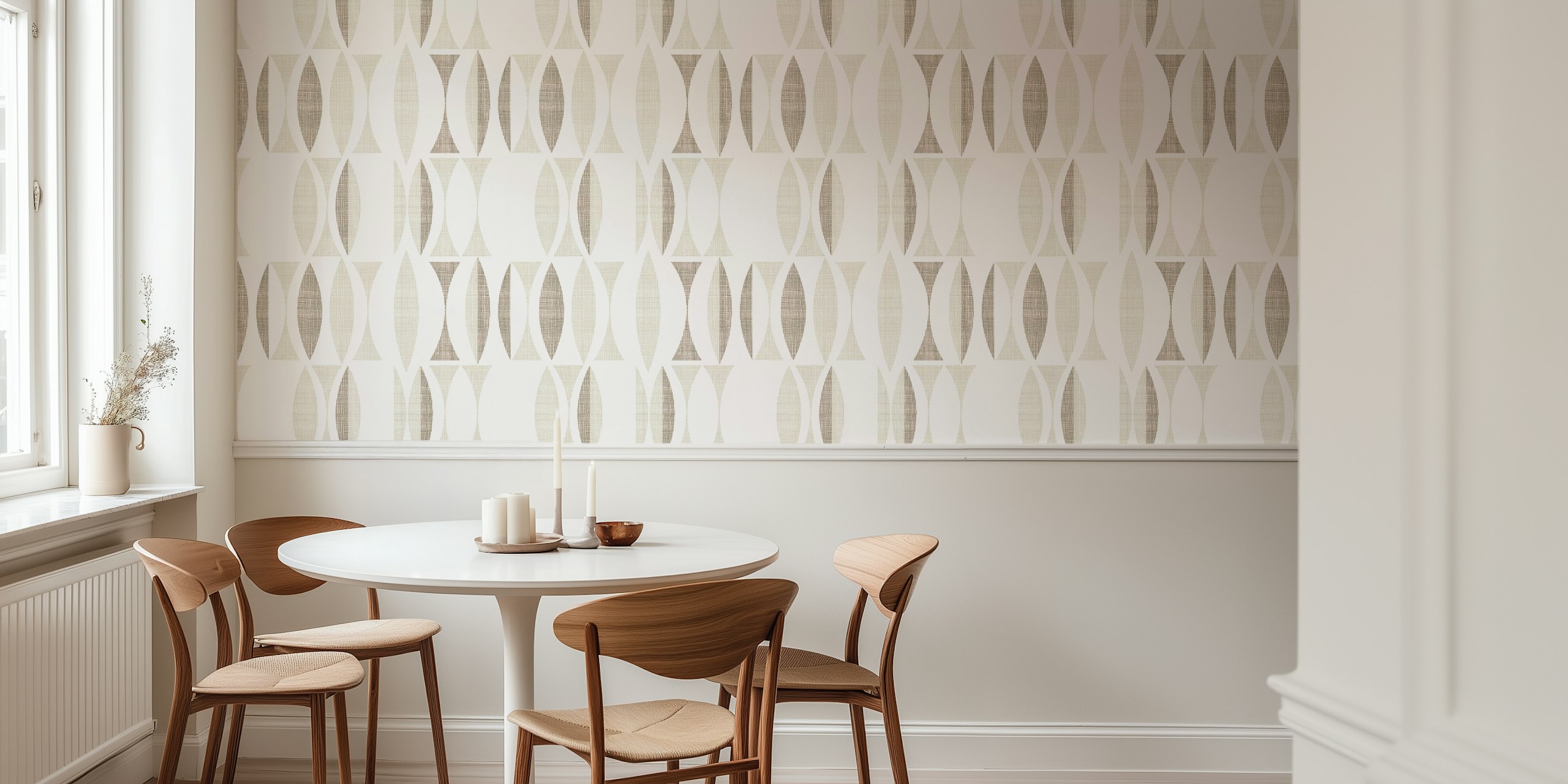 Field in Color beige wallpaper in a room