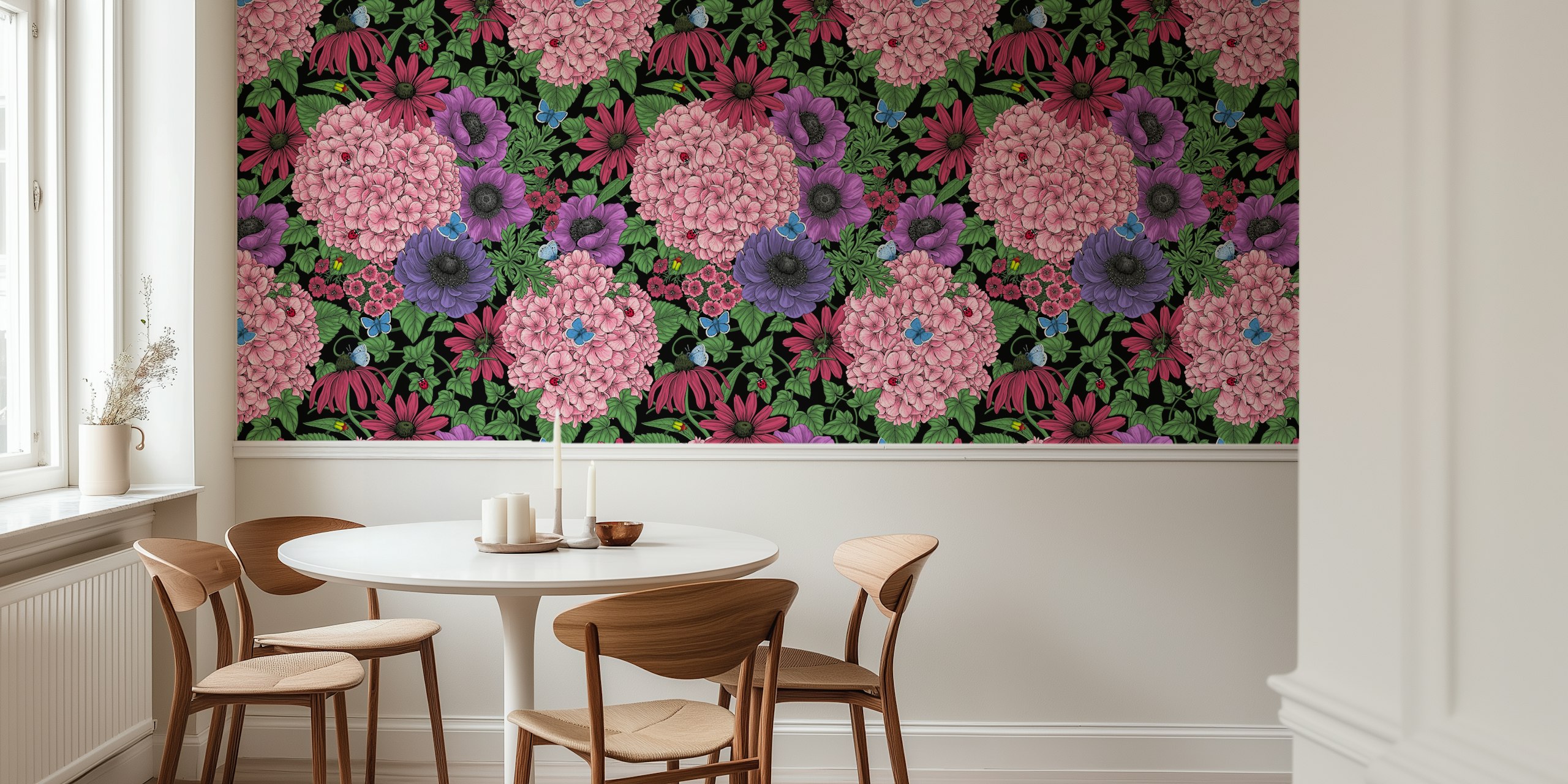 Bold Garden Florals 2 wallpaper design