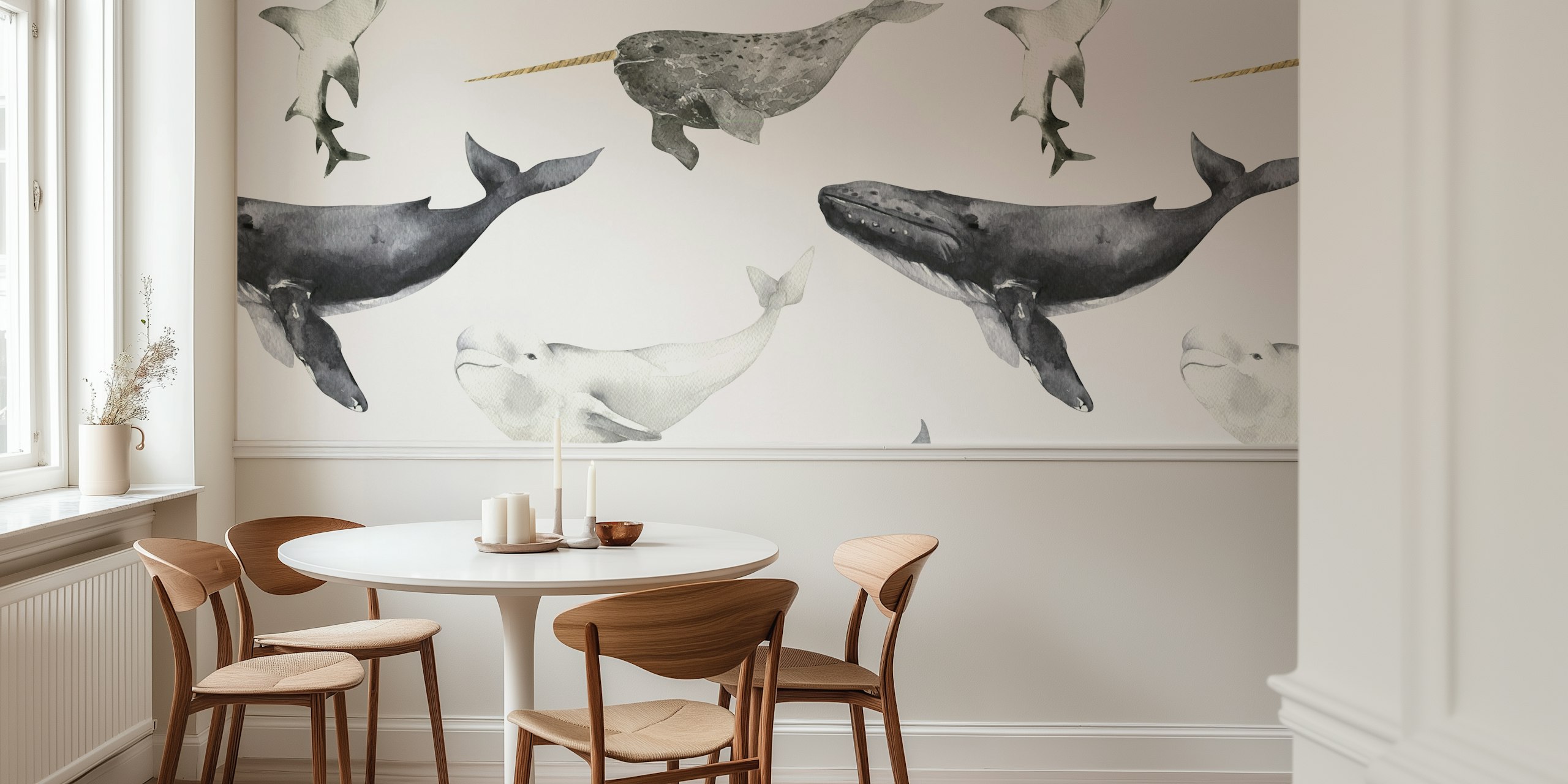 Sea Adventure Pattern wallpaper in a room