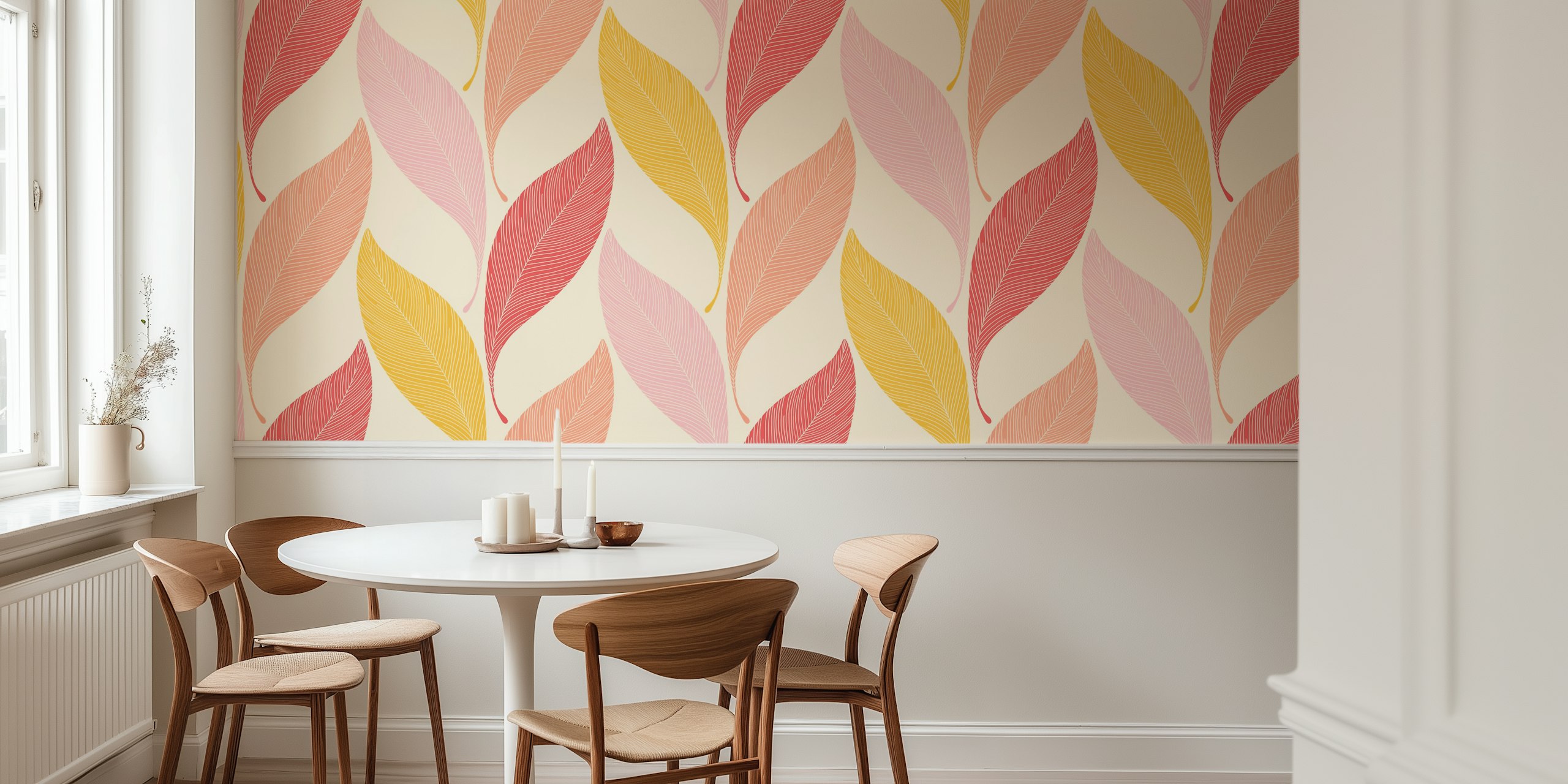 Tango Chevron Leaves wallpaper in a room
