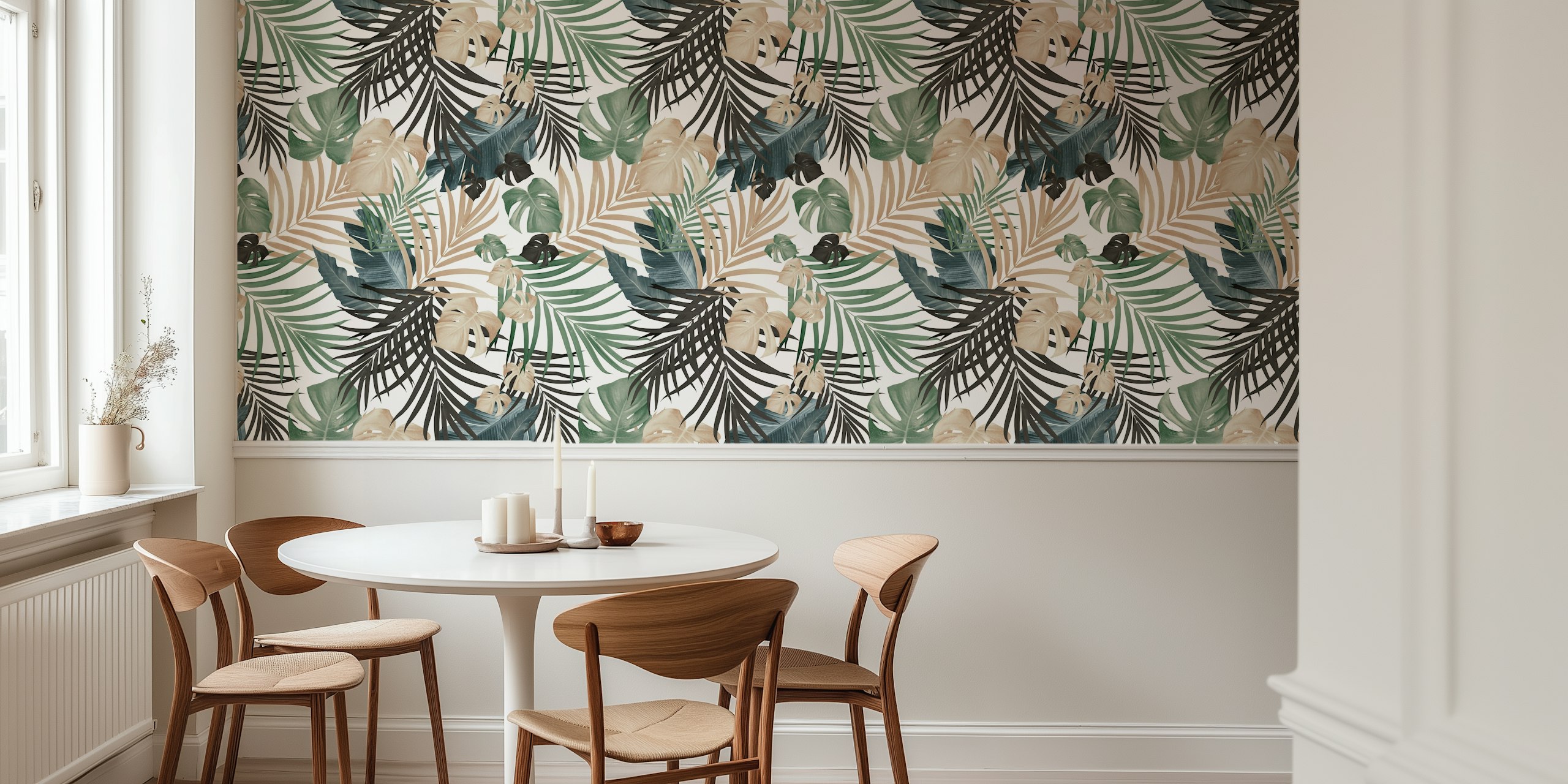 Tropical Jungle Leaves 13 - Repeating in einem Raum