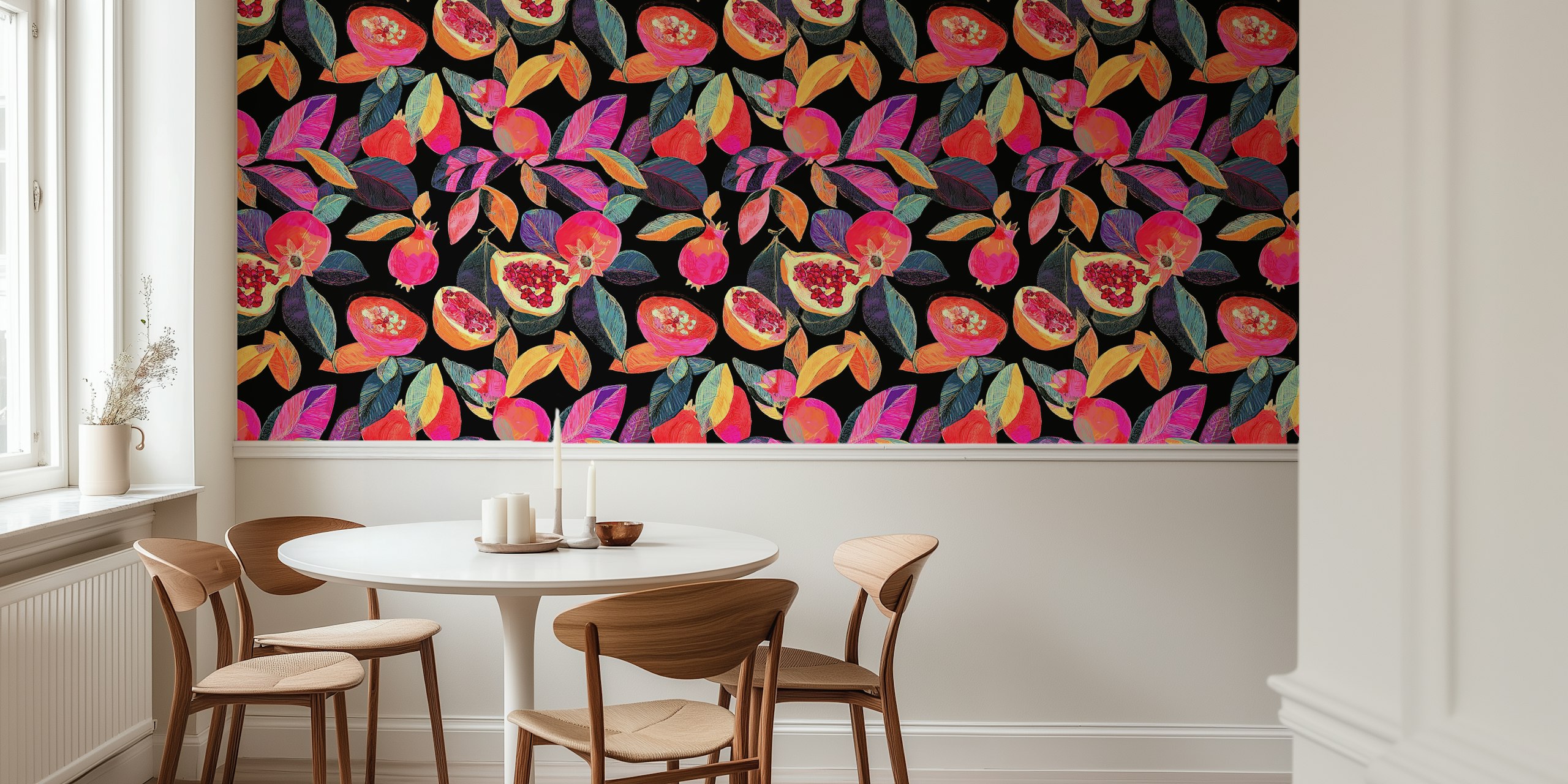 Pomegranate Paradise wallpaper in a room