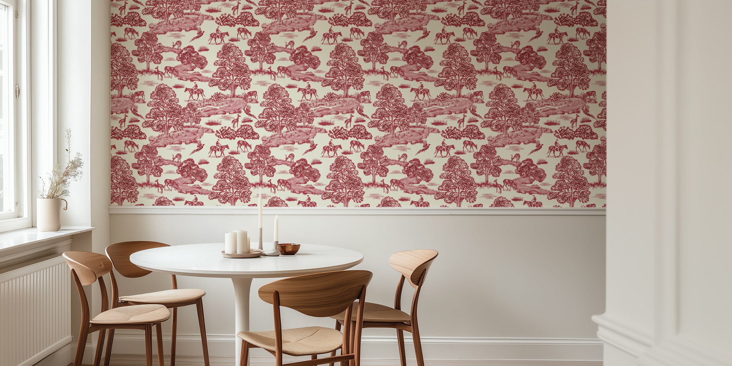 Country Brook - Papel de parede vermelho em um quarto