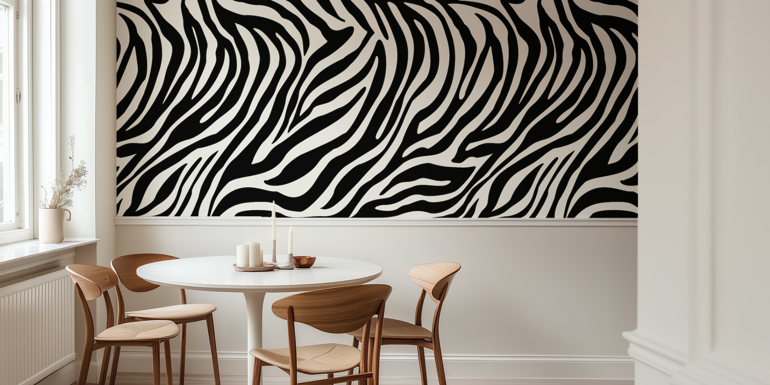 Papier peint Zebra pattern III affiché dans une pièce