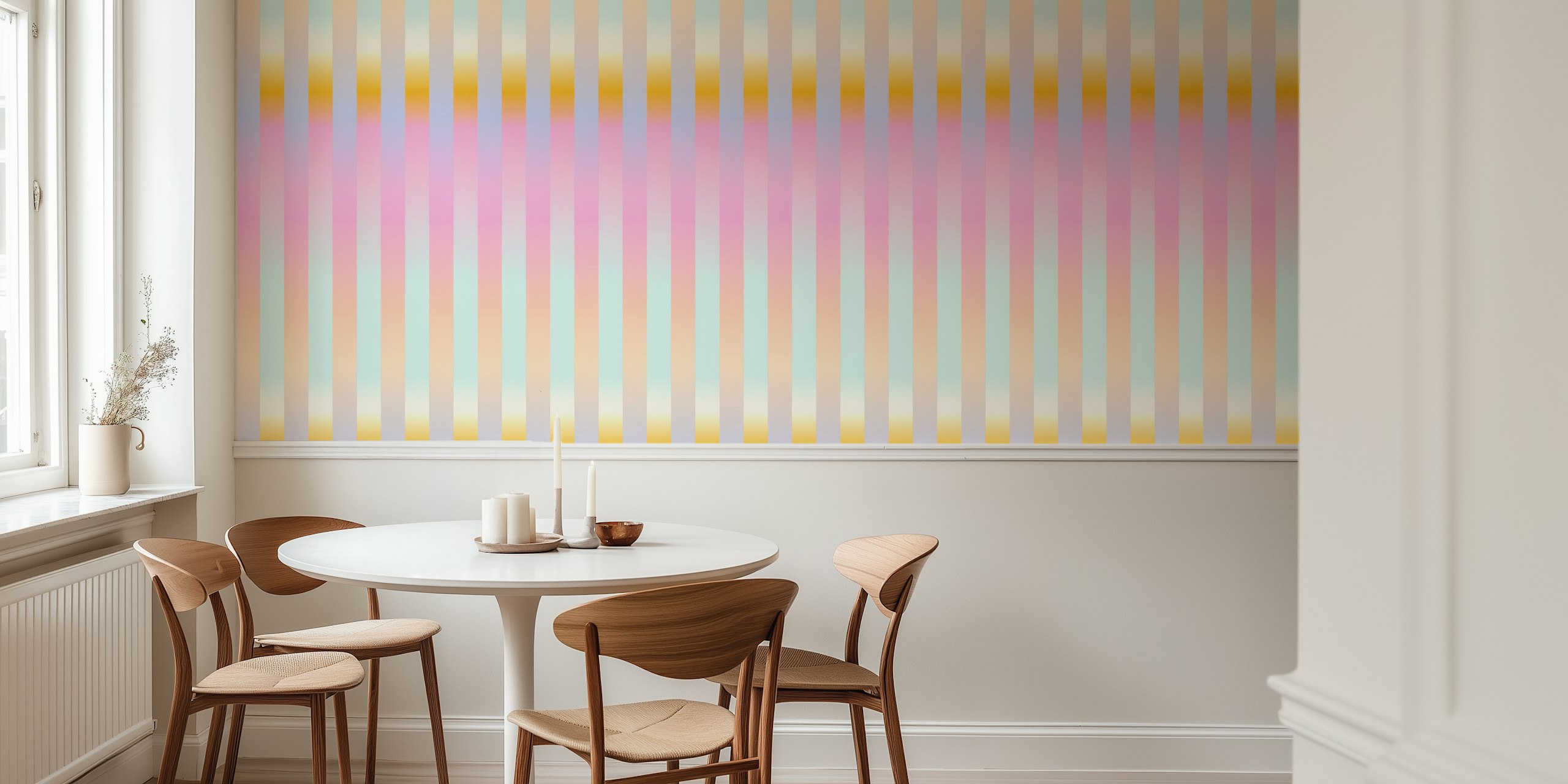 Tapeta Blurred Stripes w stylowym pokoju