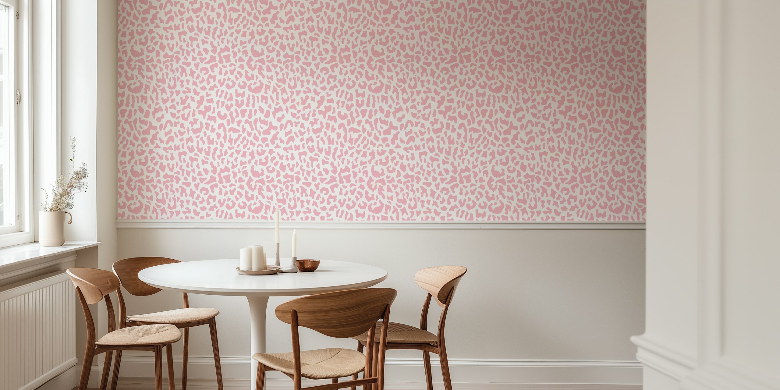 Animal print wallpaper in a modern room