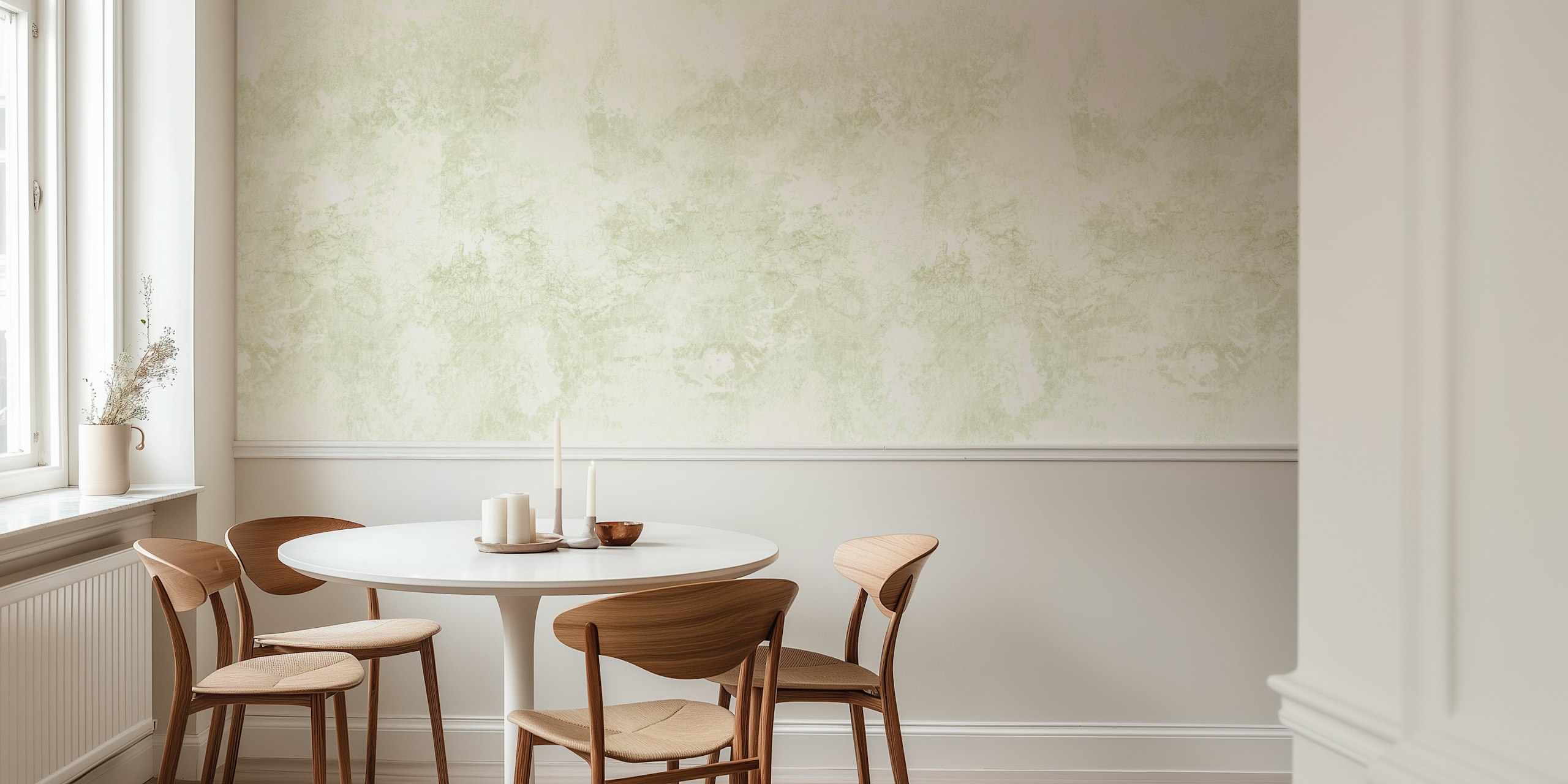 Majestic Marbling wallpaper displayed in a room.