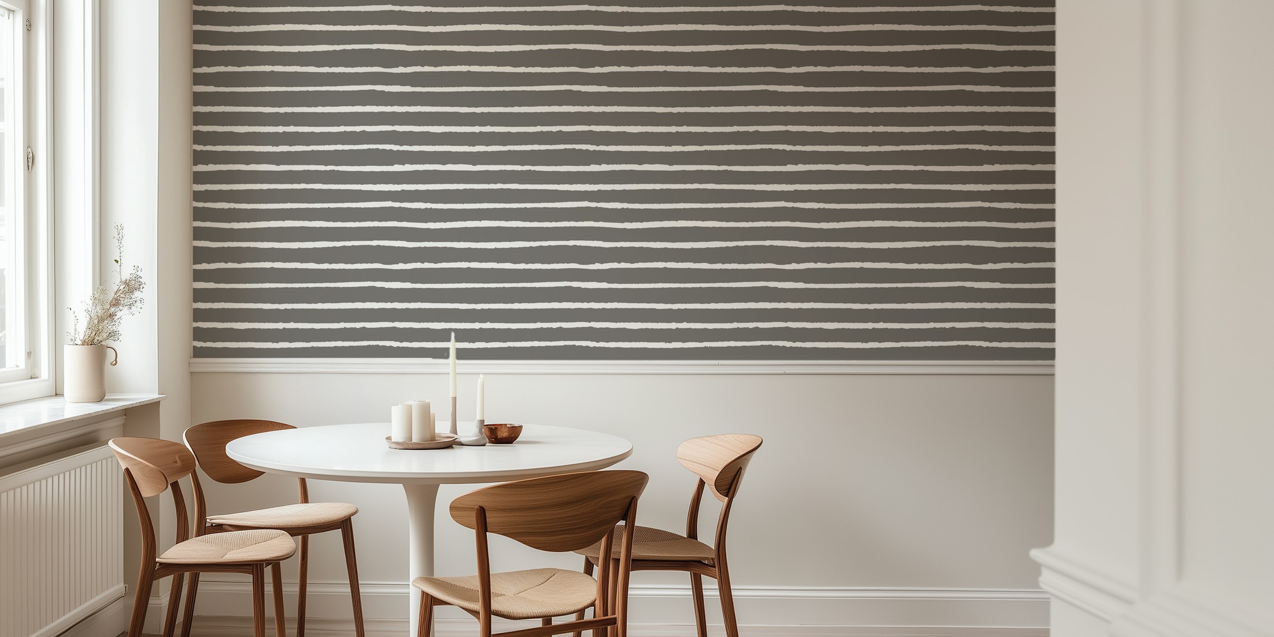 Gray and white striped abstract wallpaper design